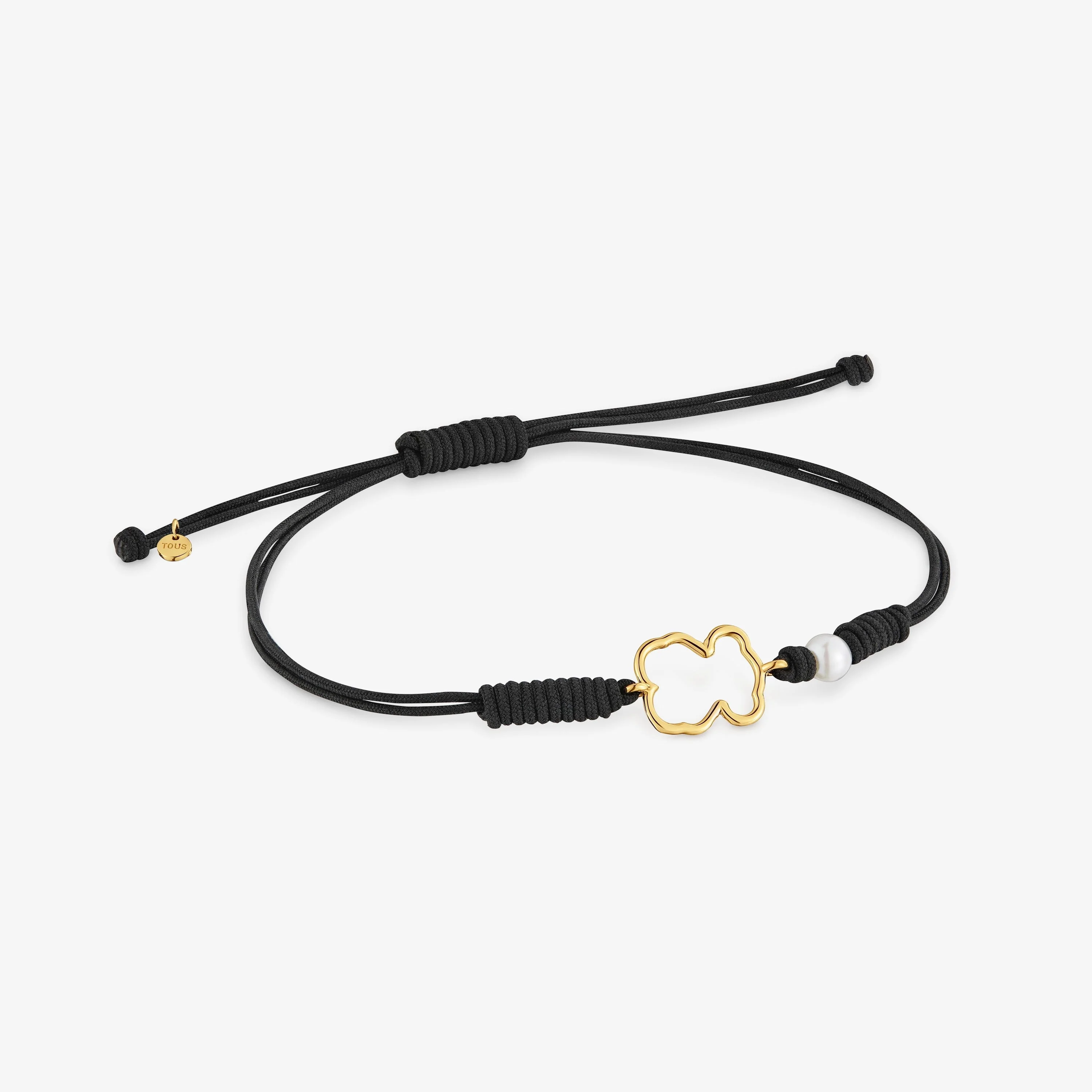 9kt gold, pearl and nylon Bear bracelet TOUS Silueta - 1