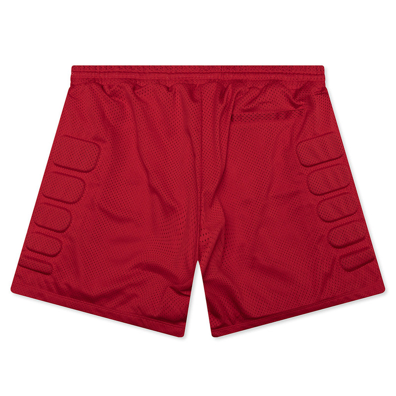 SATOSHI NAKAMOTO MESH MOTO SHORT - RED outlook