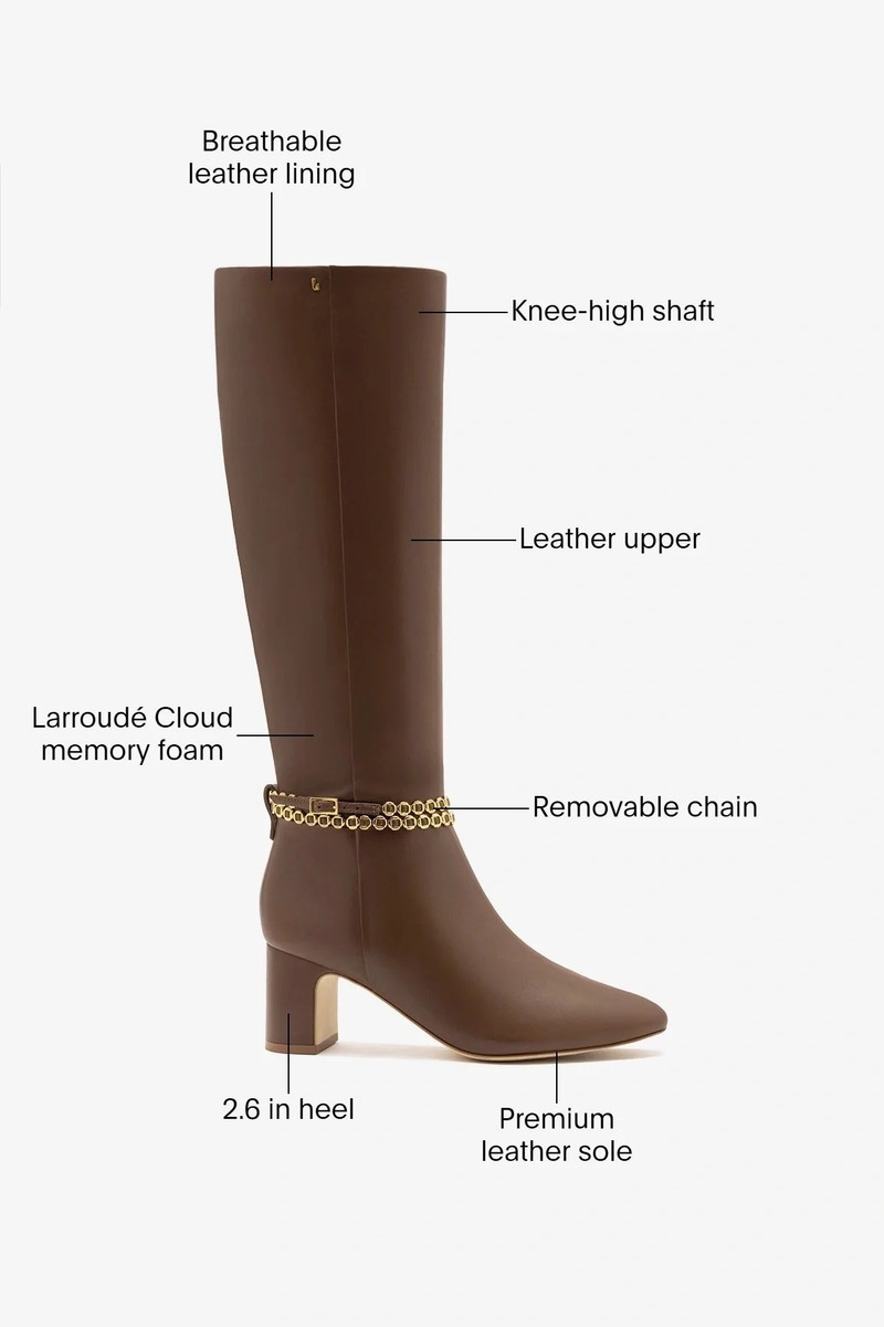 Milanina Hi Boot Burnt Umber Leather 6