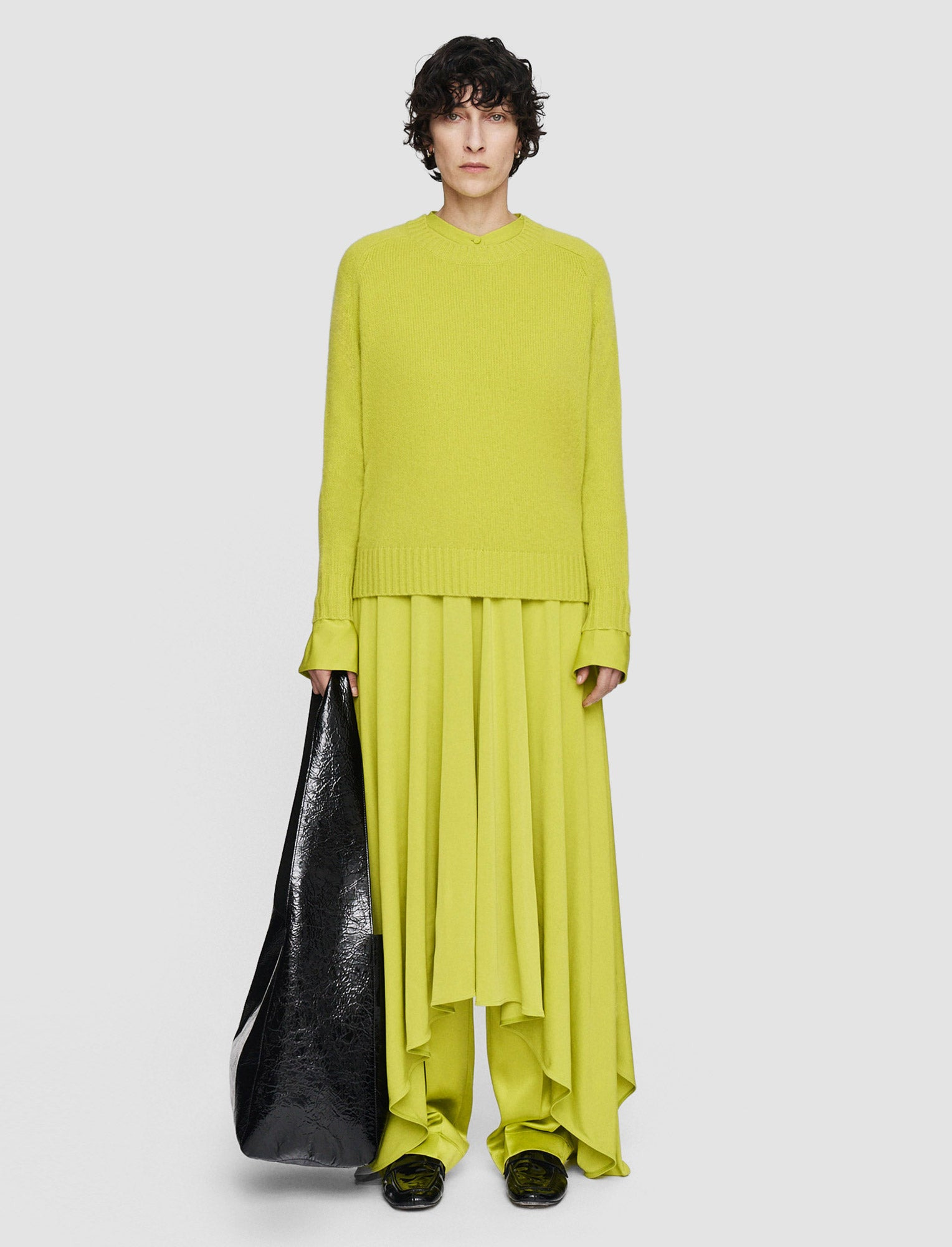 Open Cashmere Round Neck Jumper - 2