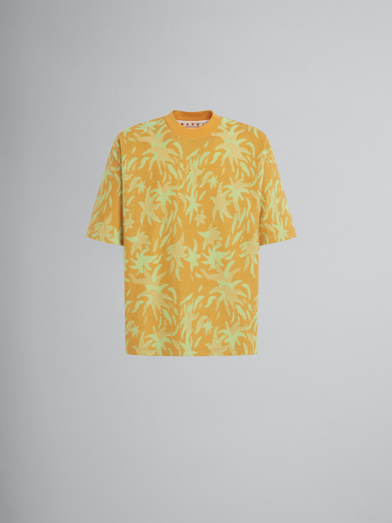 MARNI X NO VACANCY INN - ORANGE JACQUARD SPONGE FABRIC T-SHIRT - 1