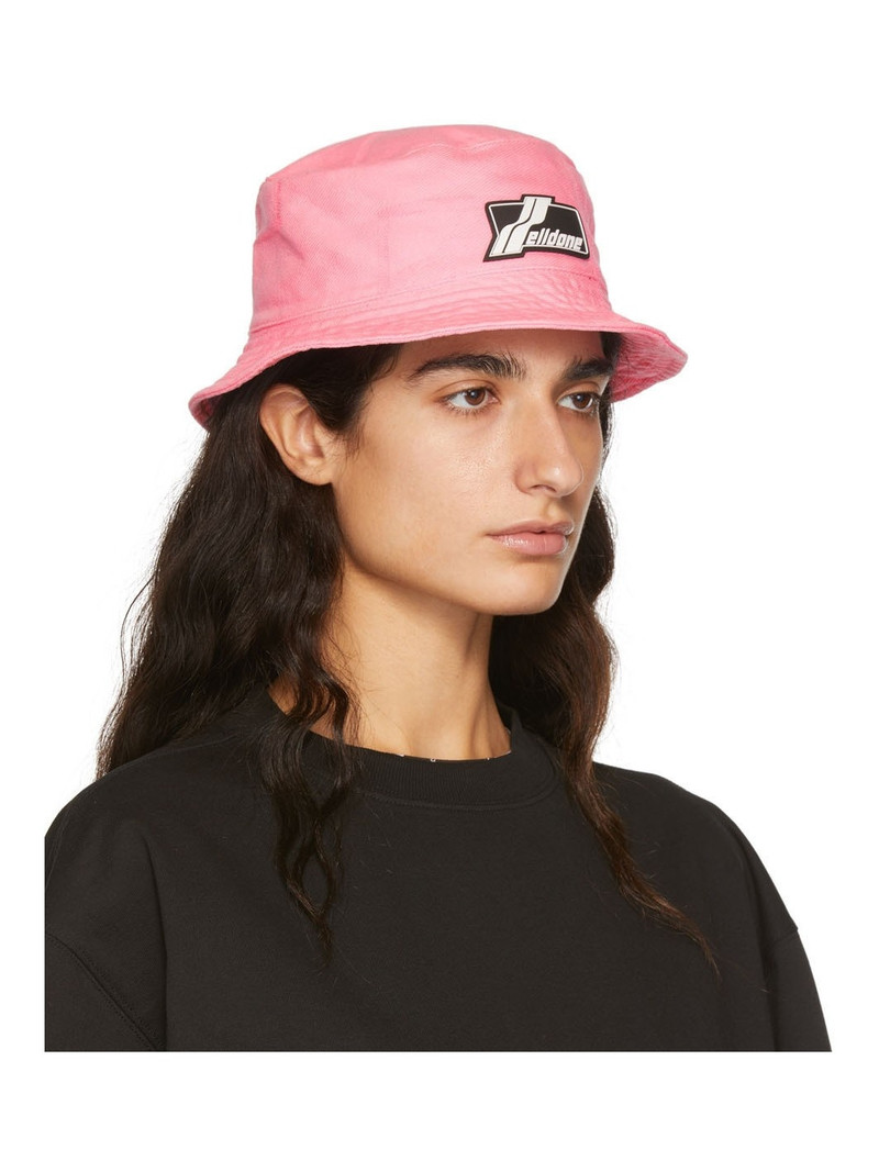 We11done Pink Denim Bucket Hat outlook