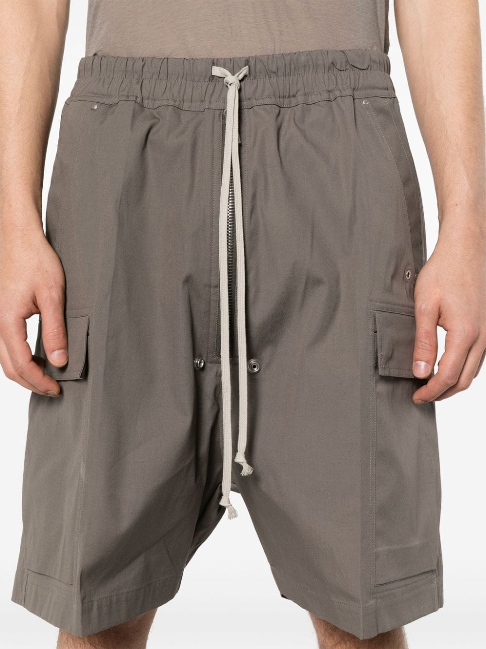 drawstring cargo shorts - 5