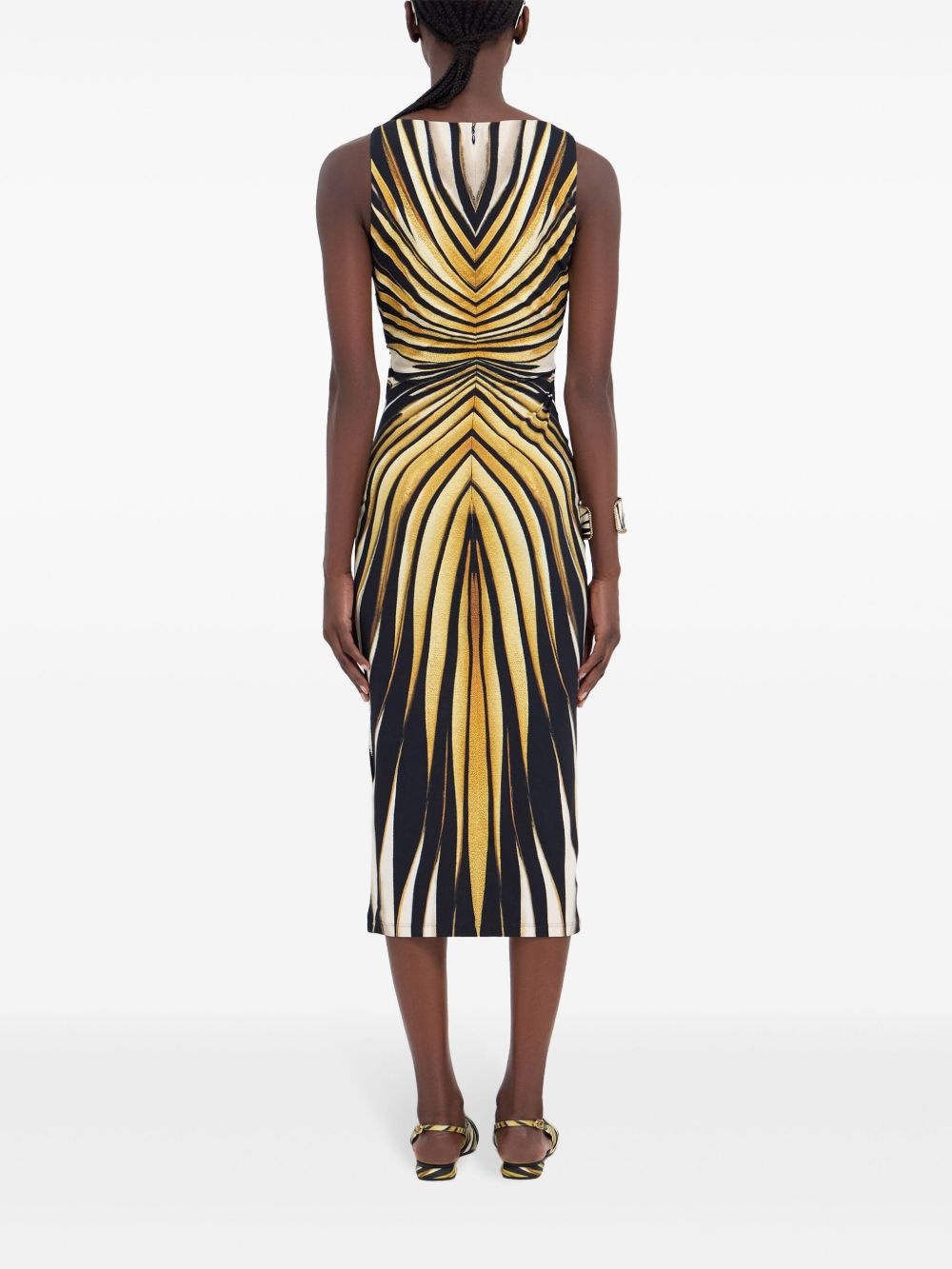 Ray of Gold print midi dress - 4