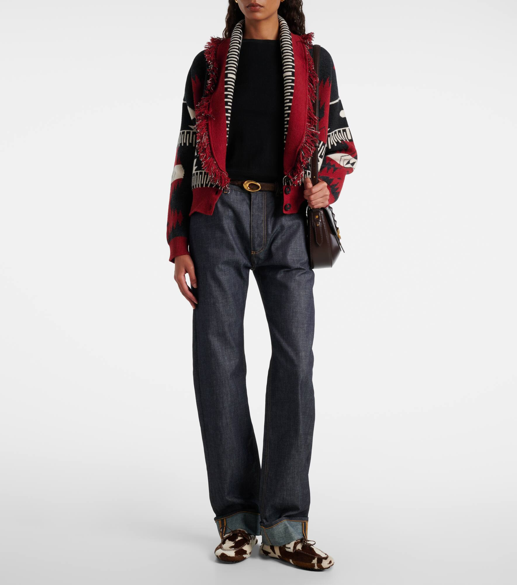 Icon intarsia wool and cashmere cardigan - 2