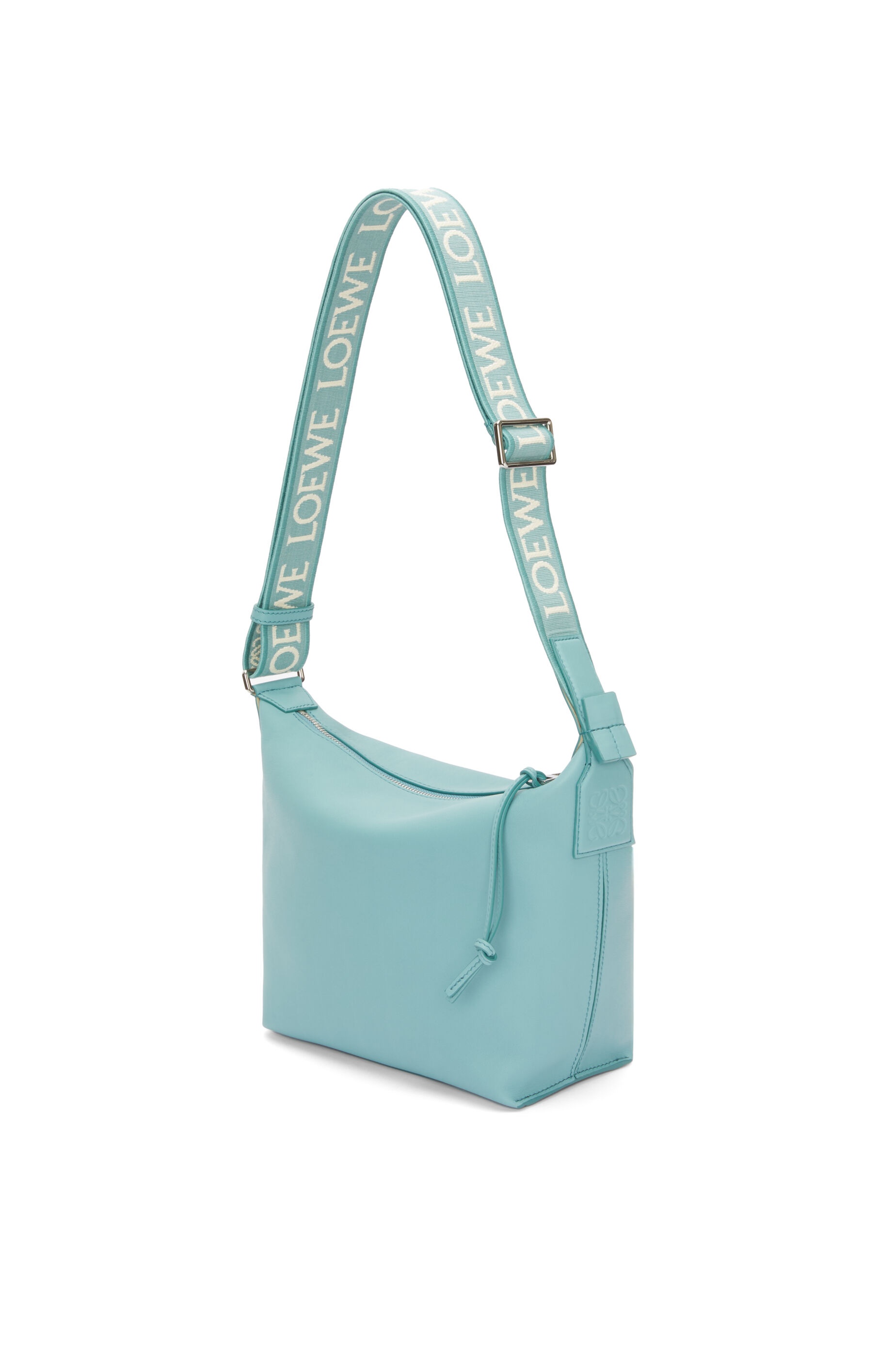 Small Cubi crossbody bag in supple smooth calfskin and jacquard - 1