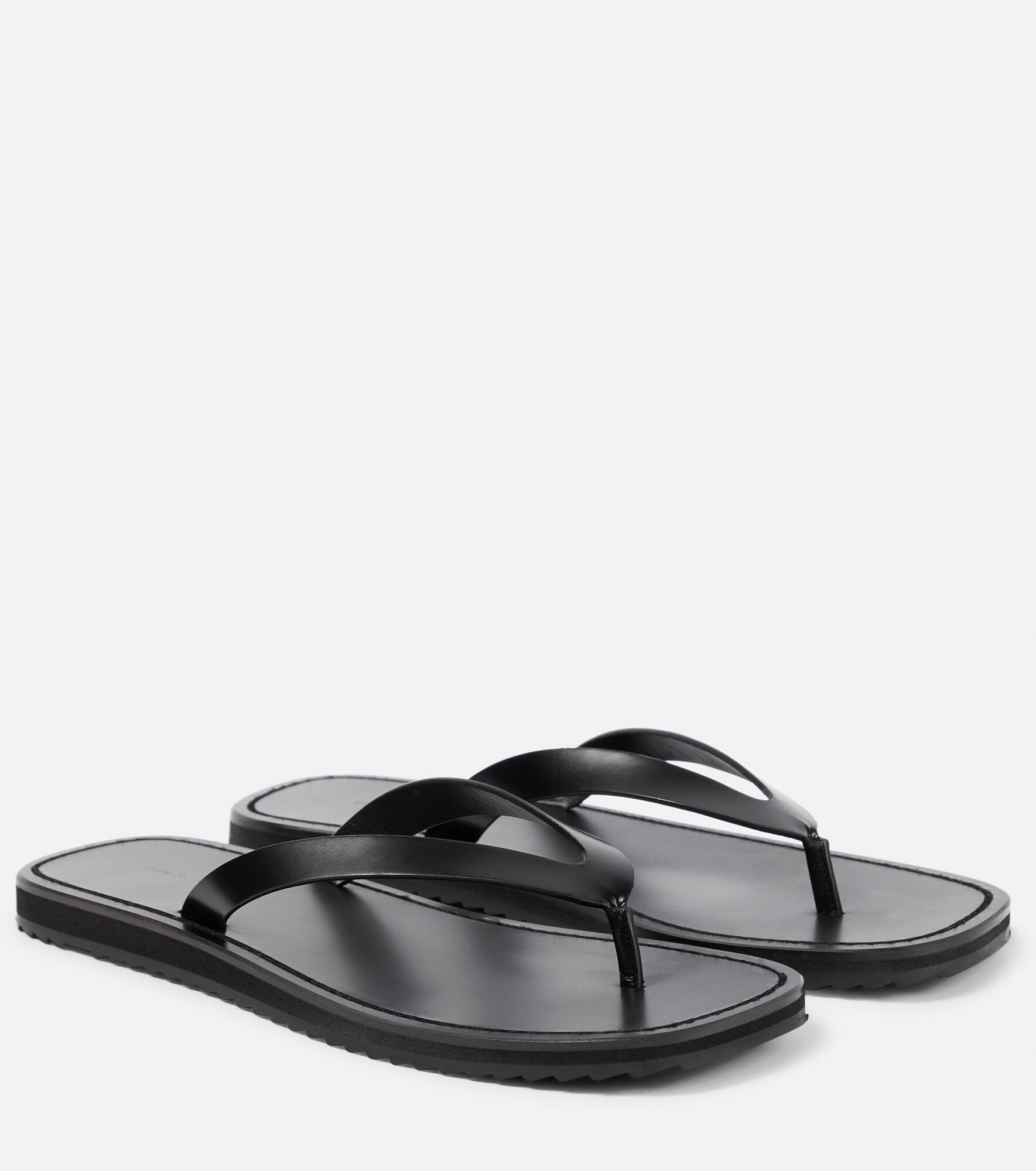 Leather thong sandals - 1