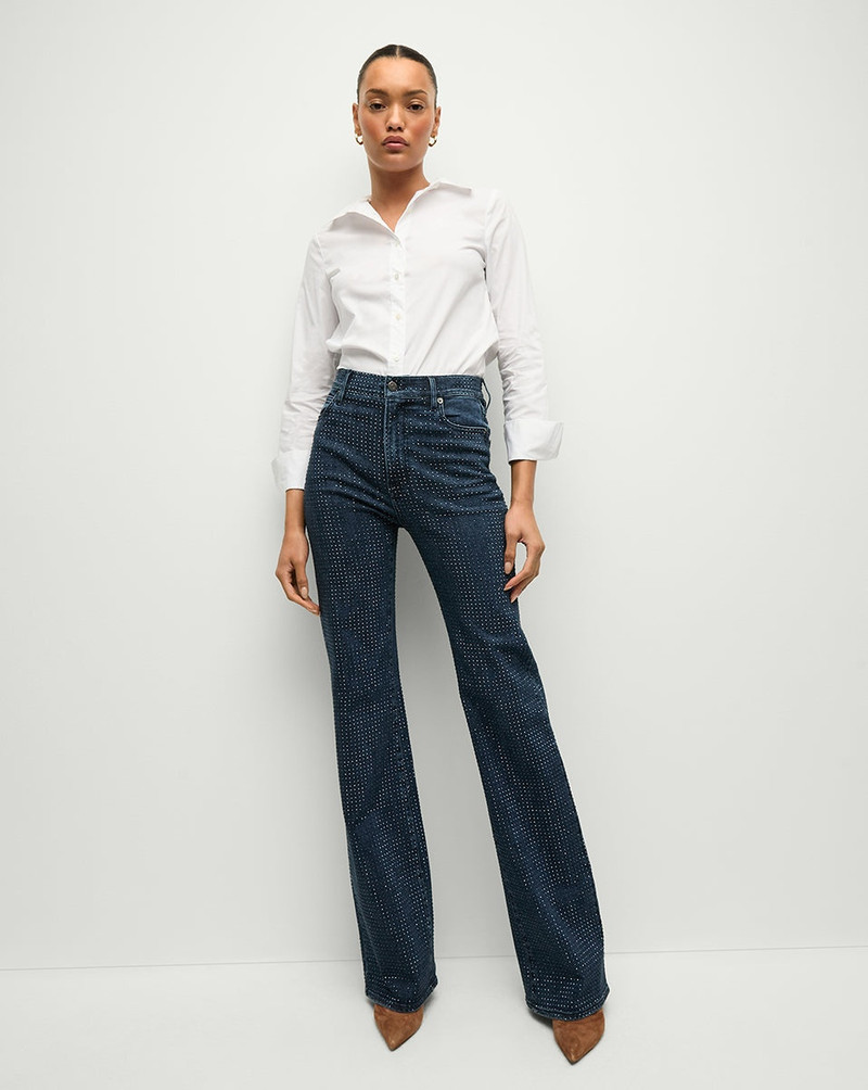 VERONICA BEARD CROSBIE RHINESTONE WIDE-LEG JEAN outlook