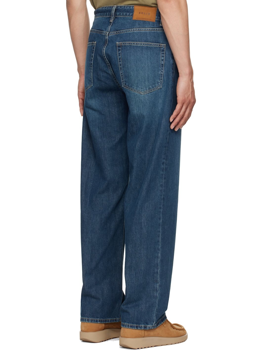 Blue Semi Wide Jeans - 3