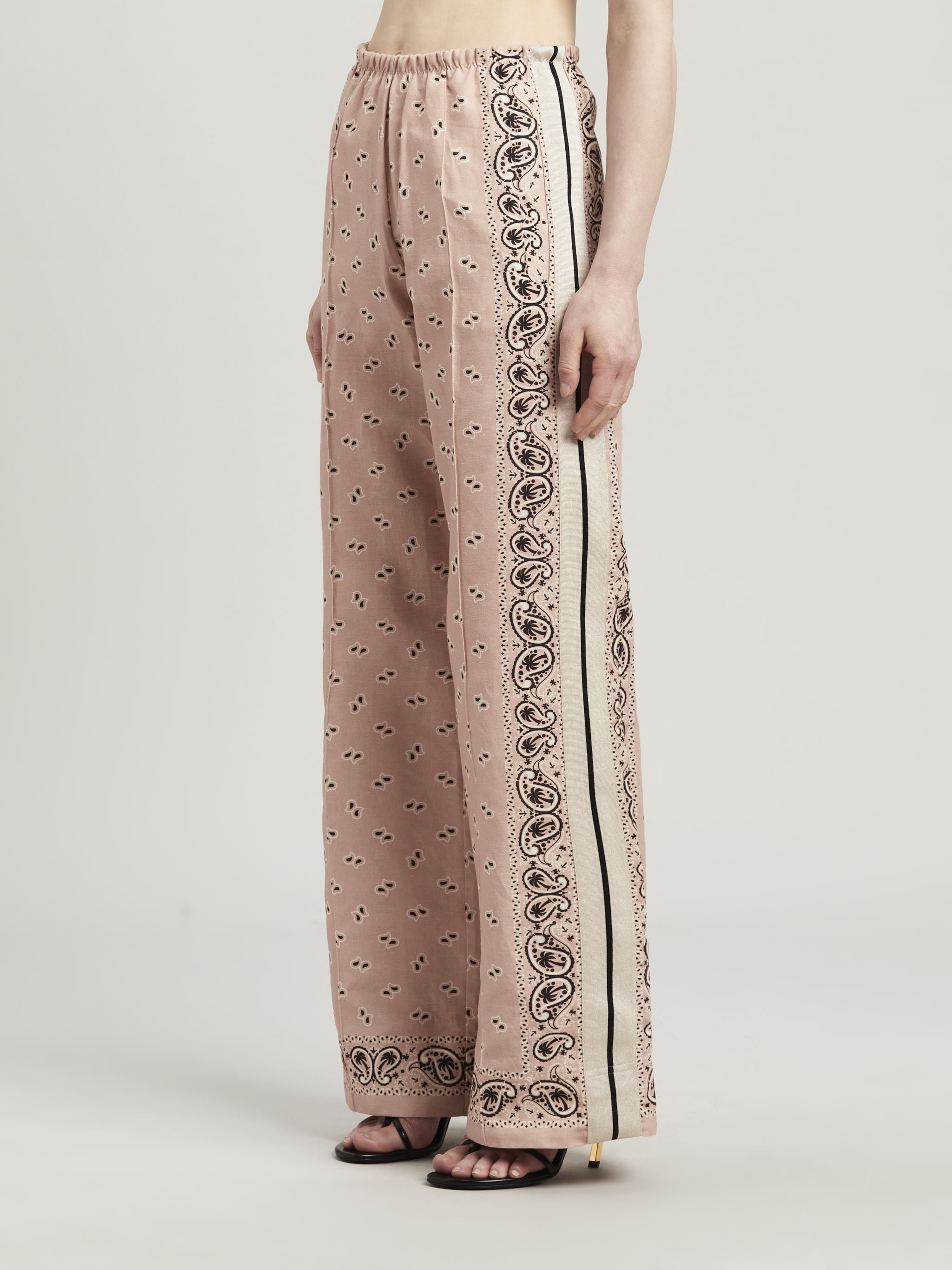 Paisley Track Loose Pants - 4