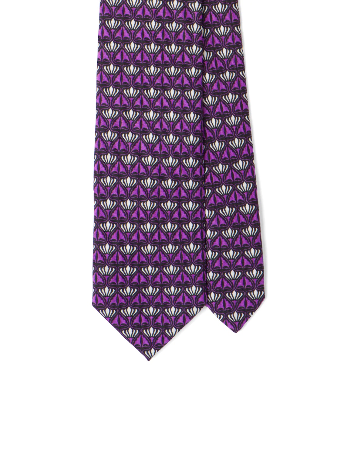 Micro-print silk twill tie - 1