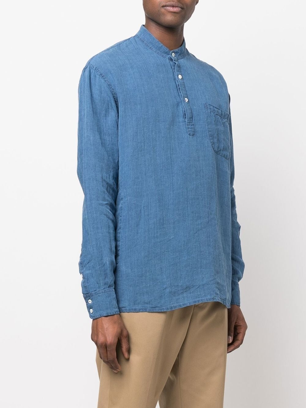 band-collar pocket shirt - 3