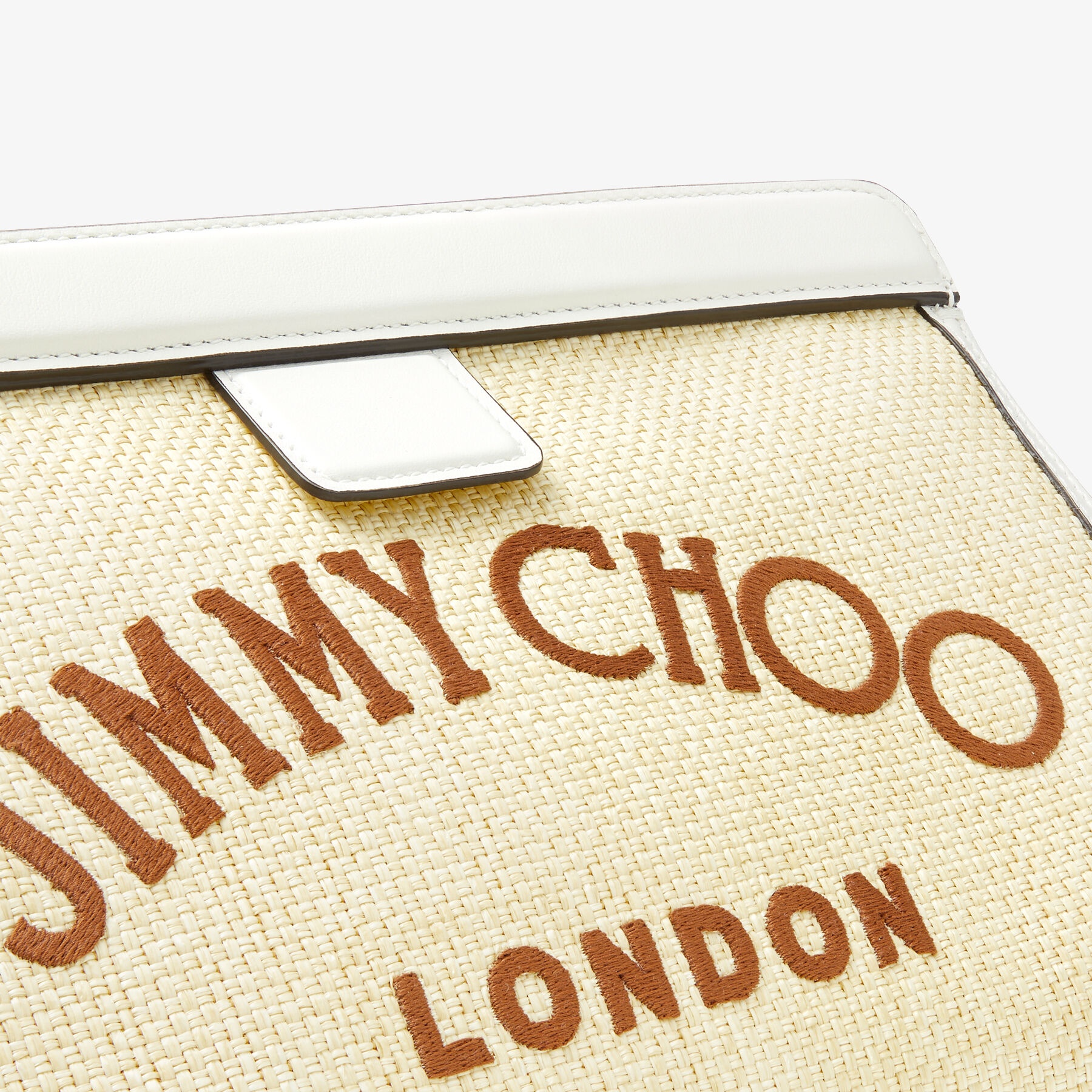 Varenne Pouch
Natural Raffia and Calf Leather Logo Pouch Bag - 3