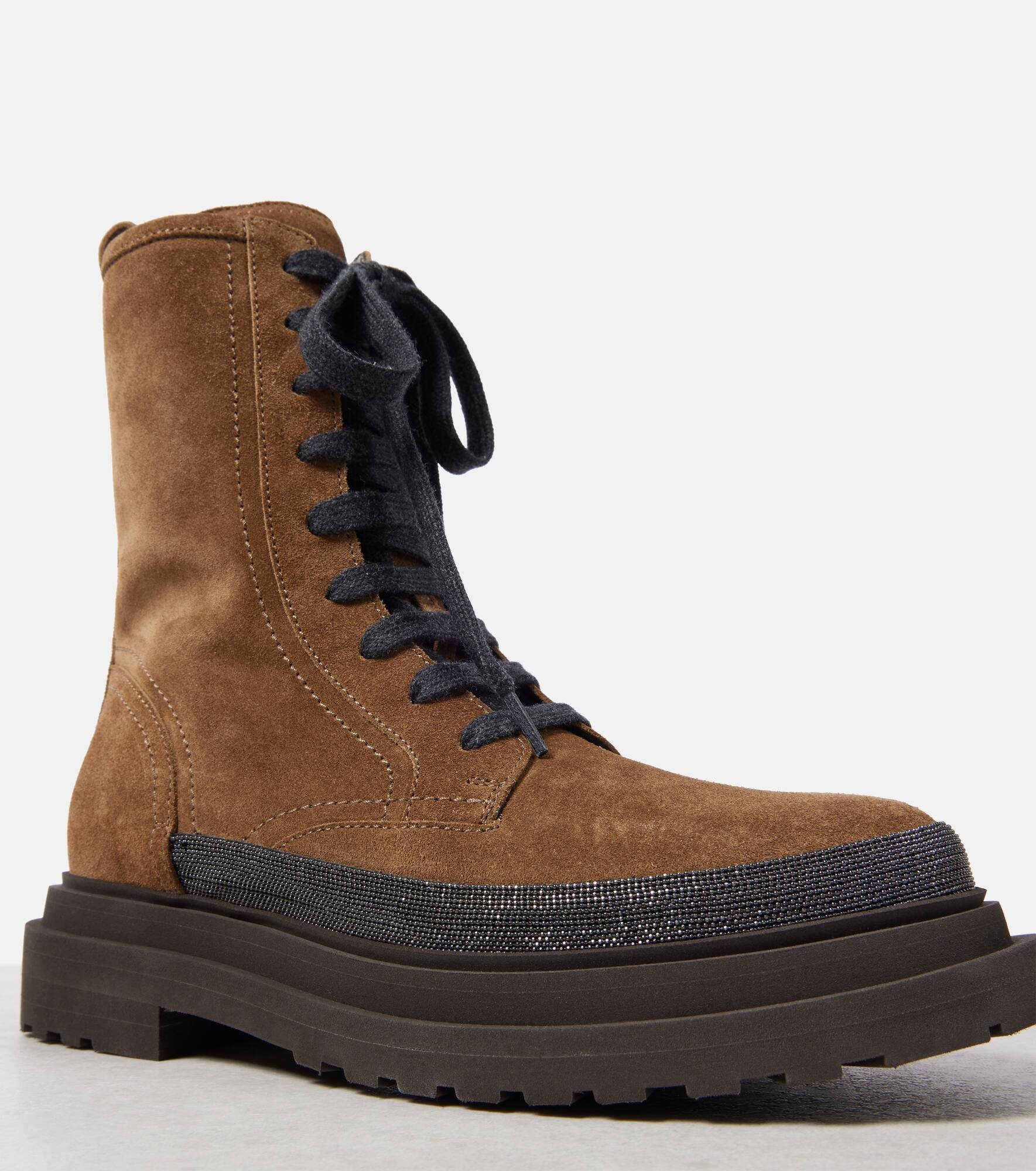 Suede combat boots - 6