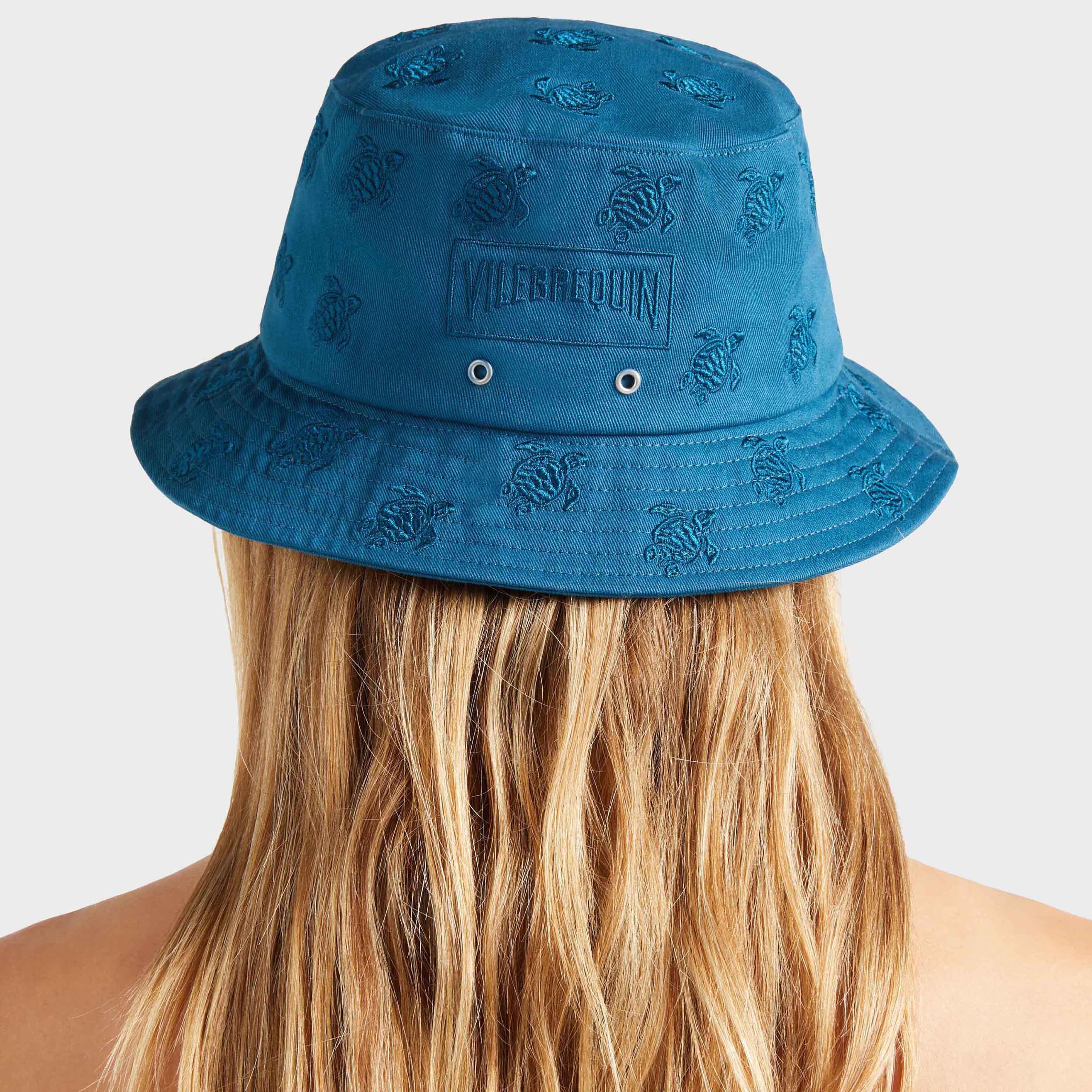 Embroidered Bucket Hat Turtles All Over - 5