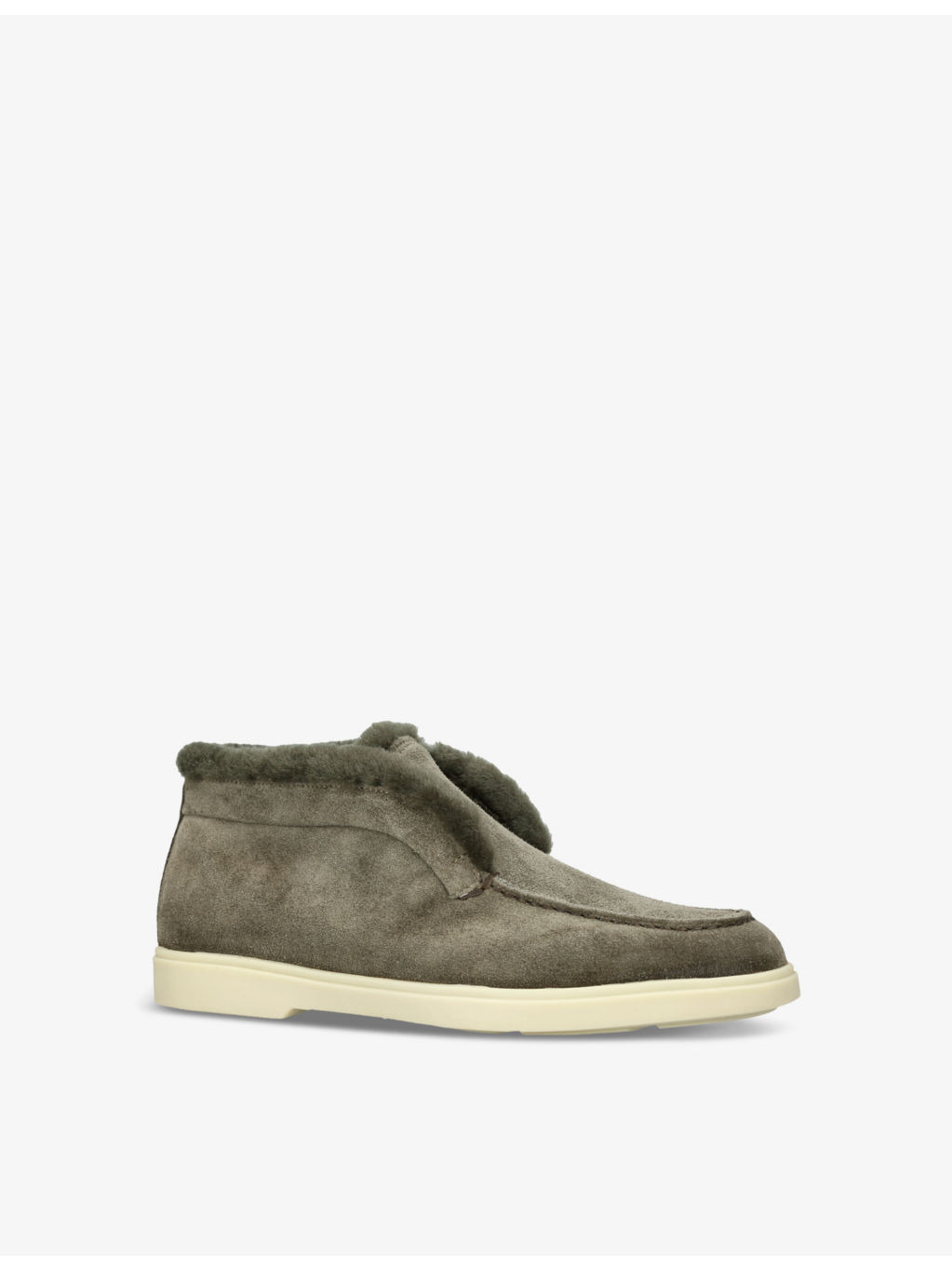 Fortune embossed-branded suede ankle boots - 3