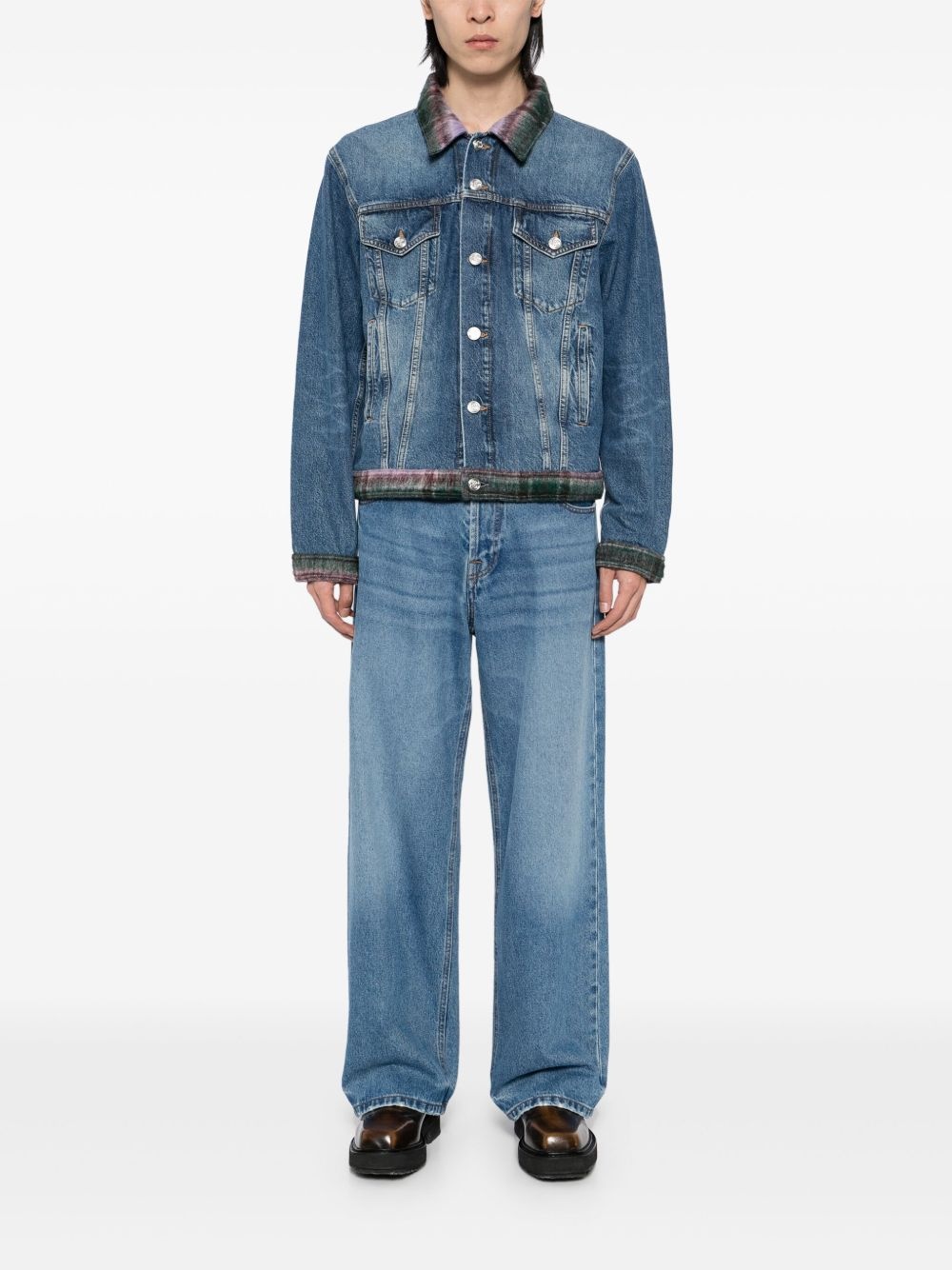 button-up denim jacket - 2