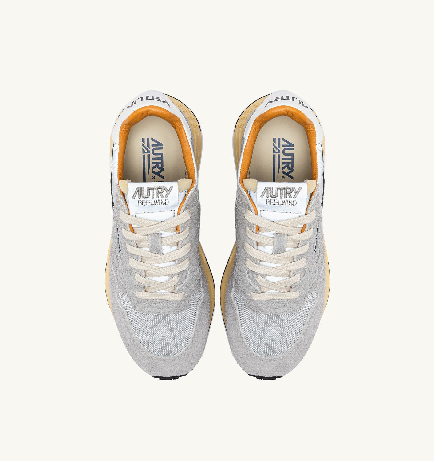 REELWIND LOW SNEAKERS IN SAND SUEDE AND REFLECTIVE NYLON - 5