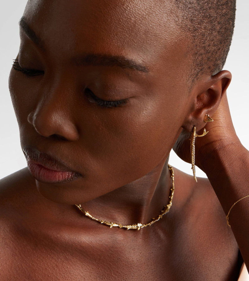 Yvonne Léon Marlin Gm 9kt gold single earring with diamonds outlook