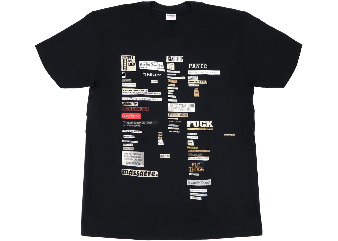Supreme Cutouts Tee Black - 1