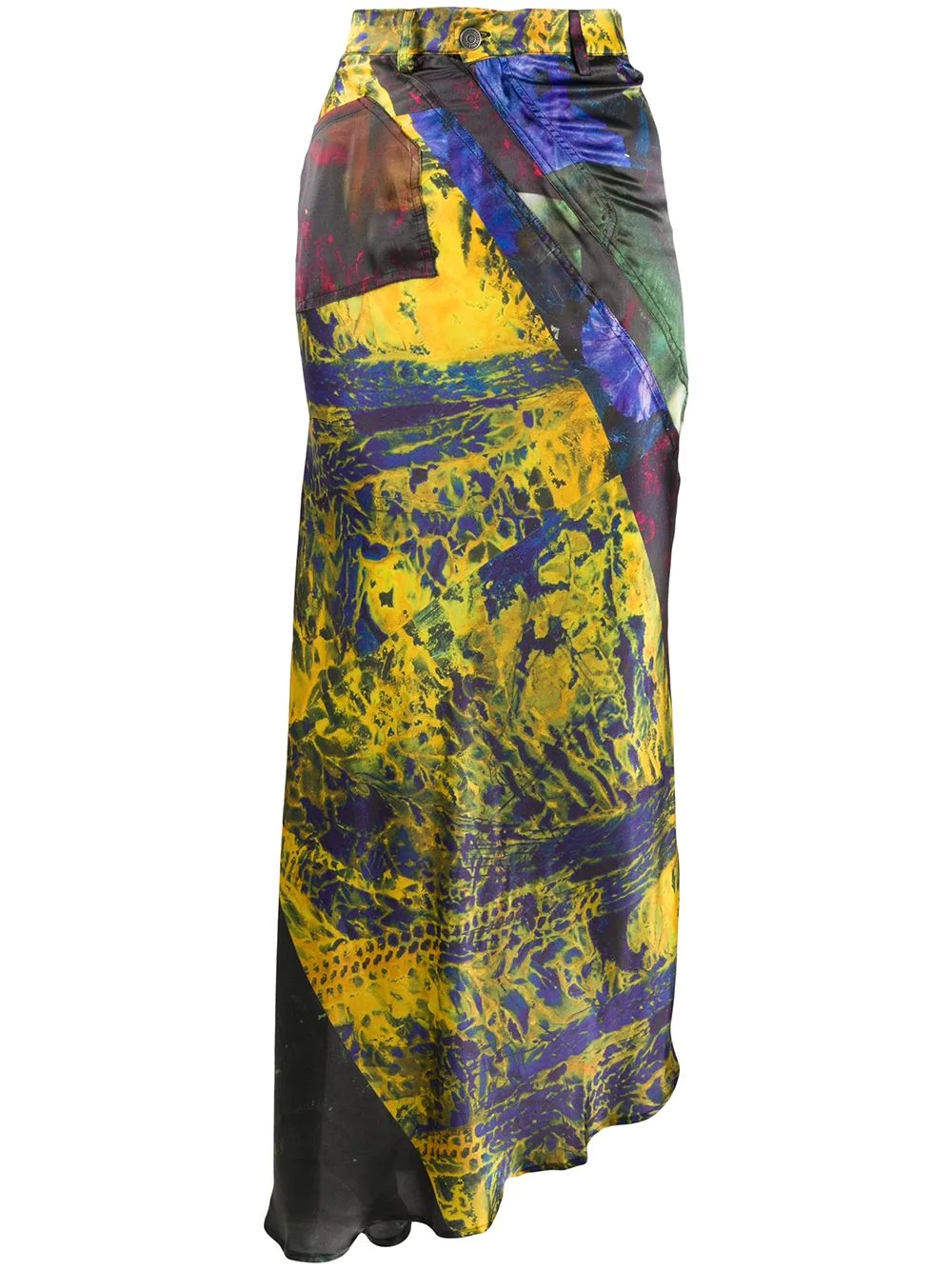 Multiline abstract-print skirt - 1