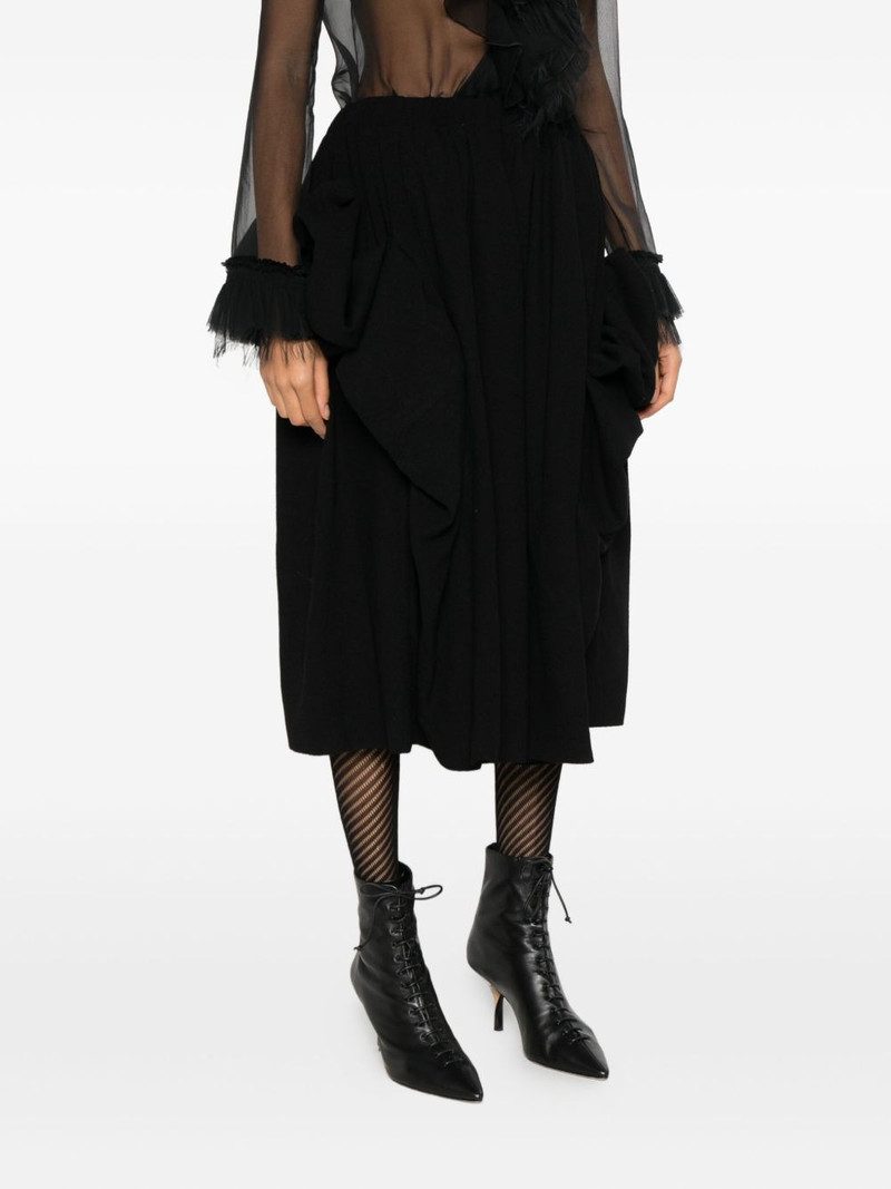 elasticated-waistband midi skirt 3