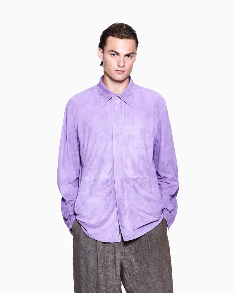 GIORGIO ARMANI ASV LAMBSKIN SUEDE SHIRT JACKET outlook