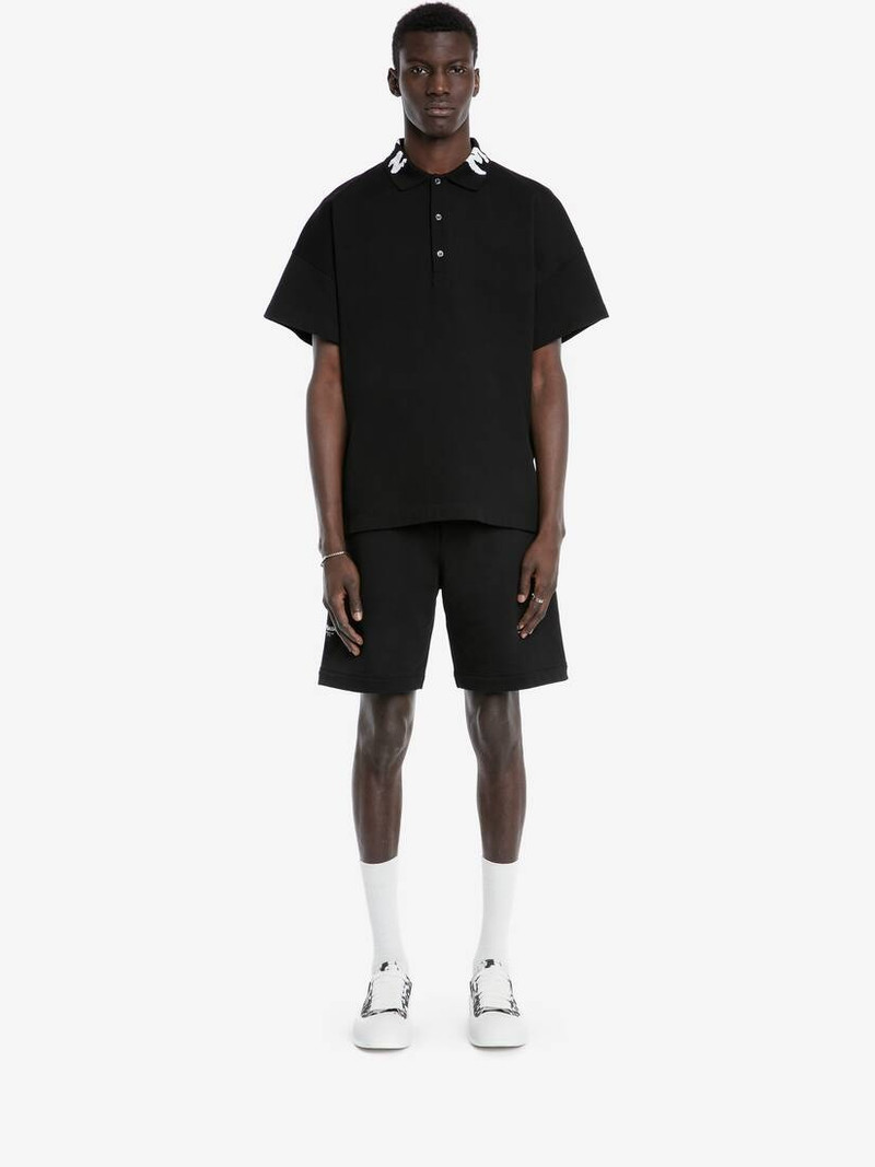 Alexander McQueen Logo Polo in Black outlook