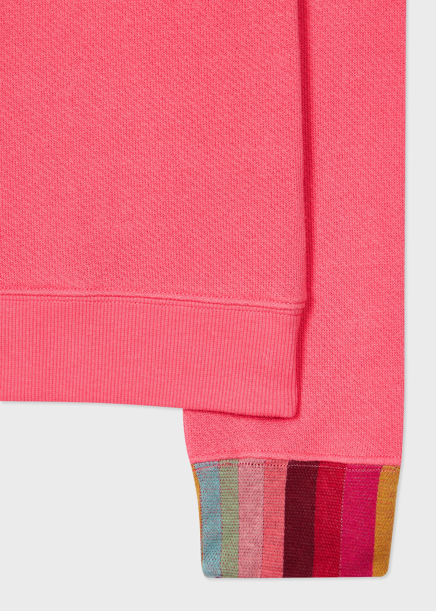 Women's Pink Lounge Sweatshirt With 'Swirl Stripe' Cuffs - 2