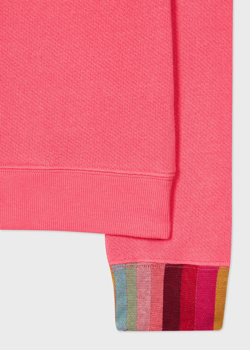 Paul Smith Women's Pink Lounge Sweatshirt With 'Swirl Stripe' Cuffs outlook