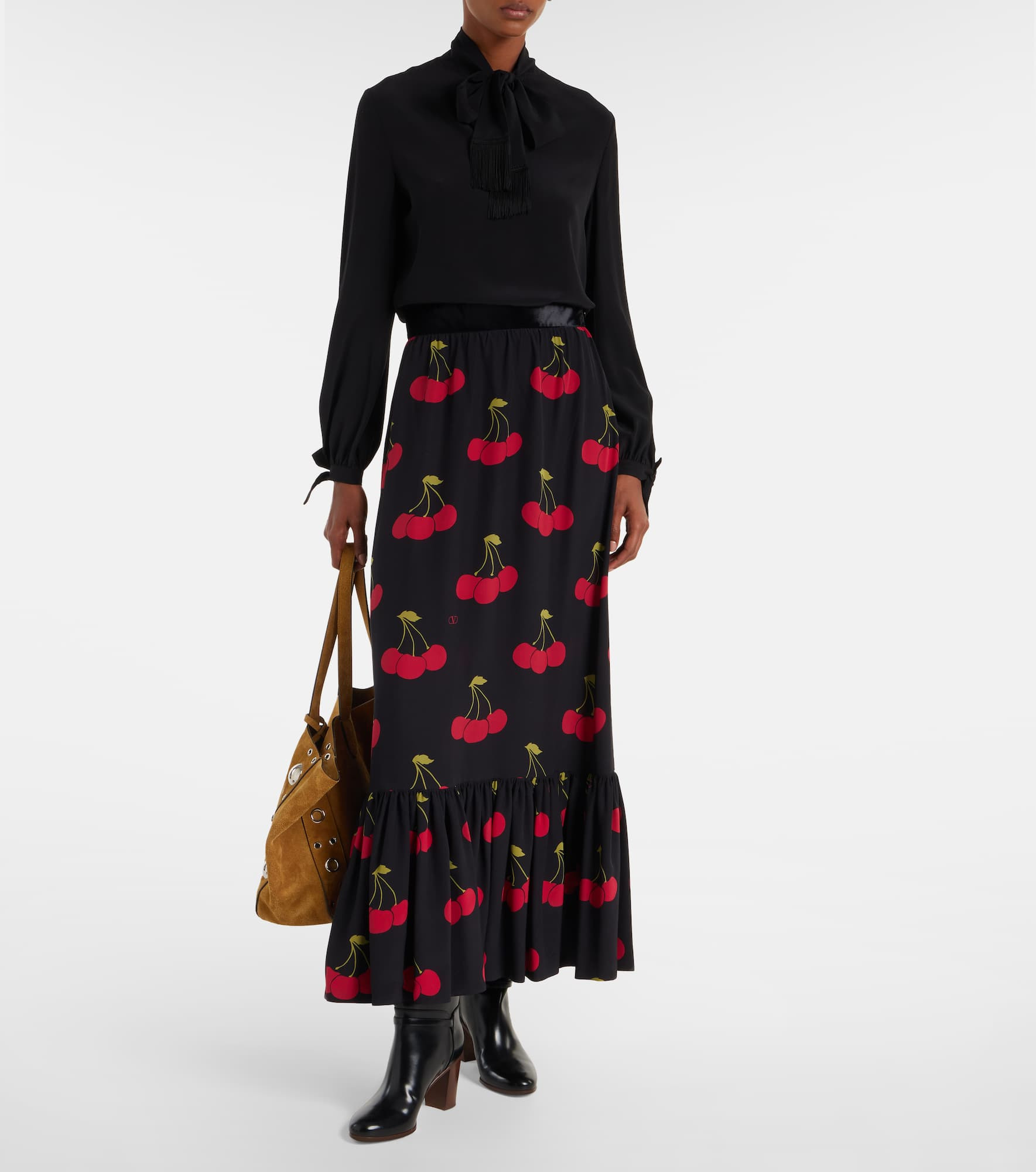Printed silk maxi skirt - 2