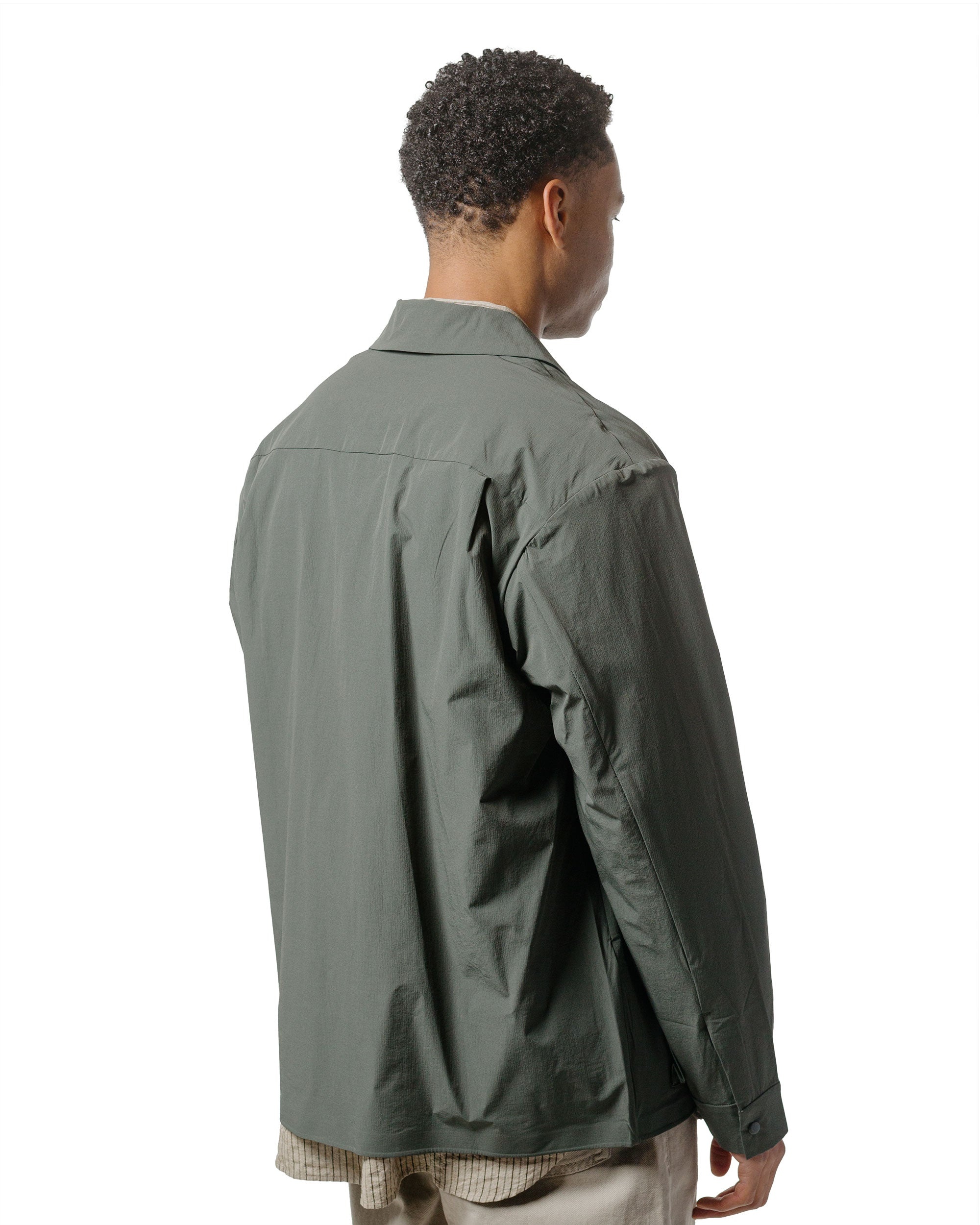 Mads Travel Light Overshirt Black Olive - 3
