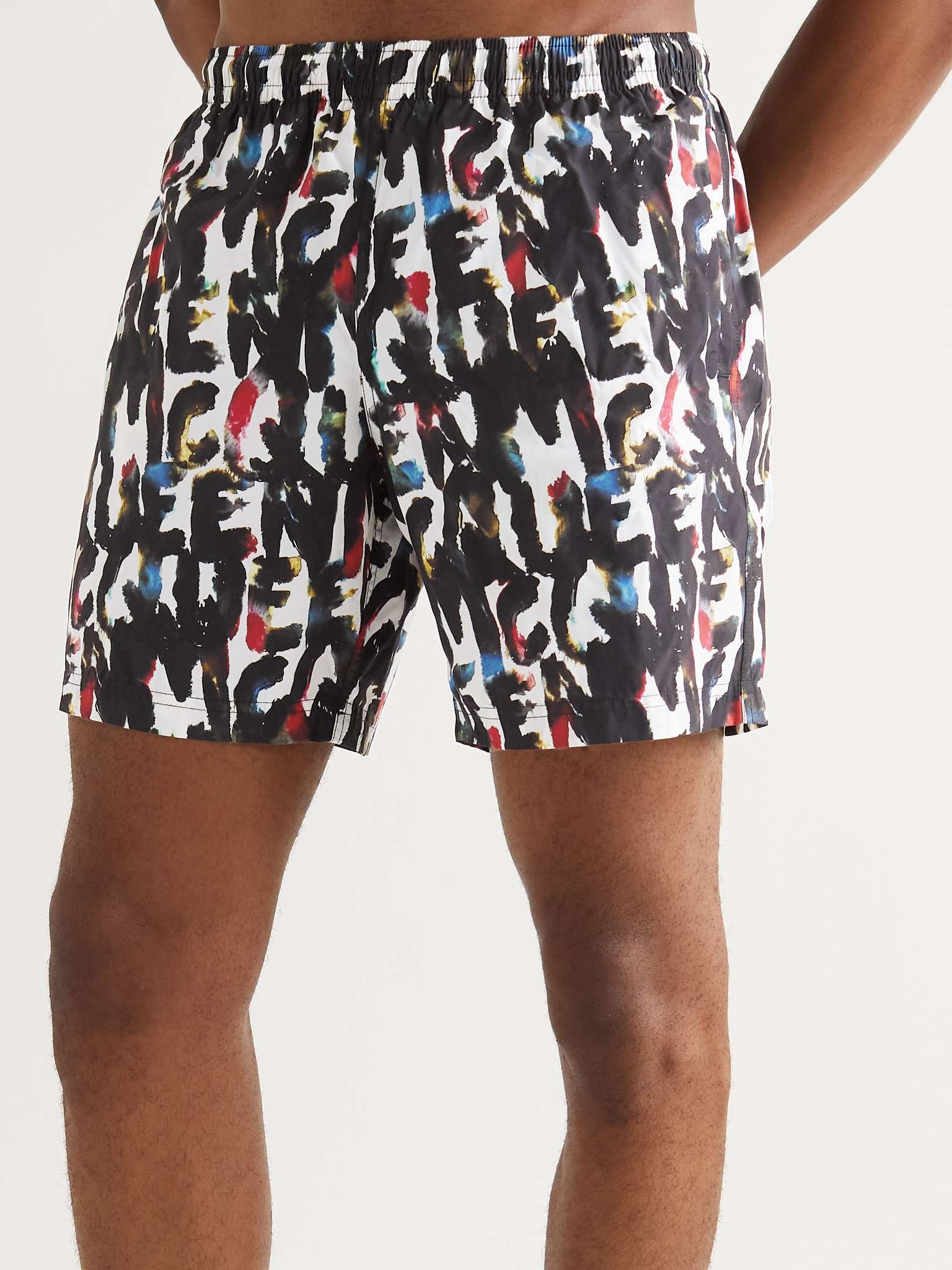 Fantasy Straight-Leg Long-Length Logo-Print Swim Shorts - 2