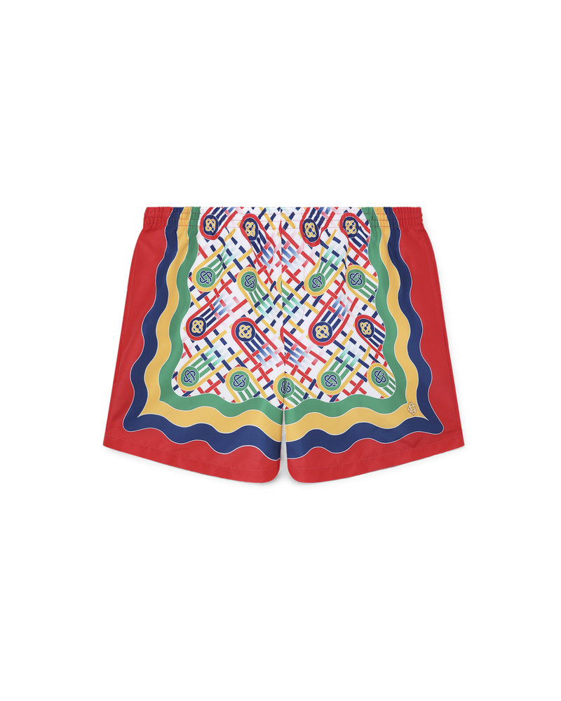 Ping Pong Monogram Swim Trunks 1