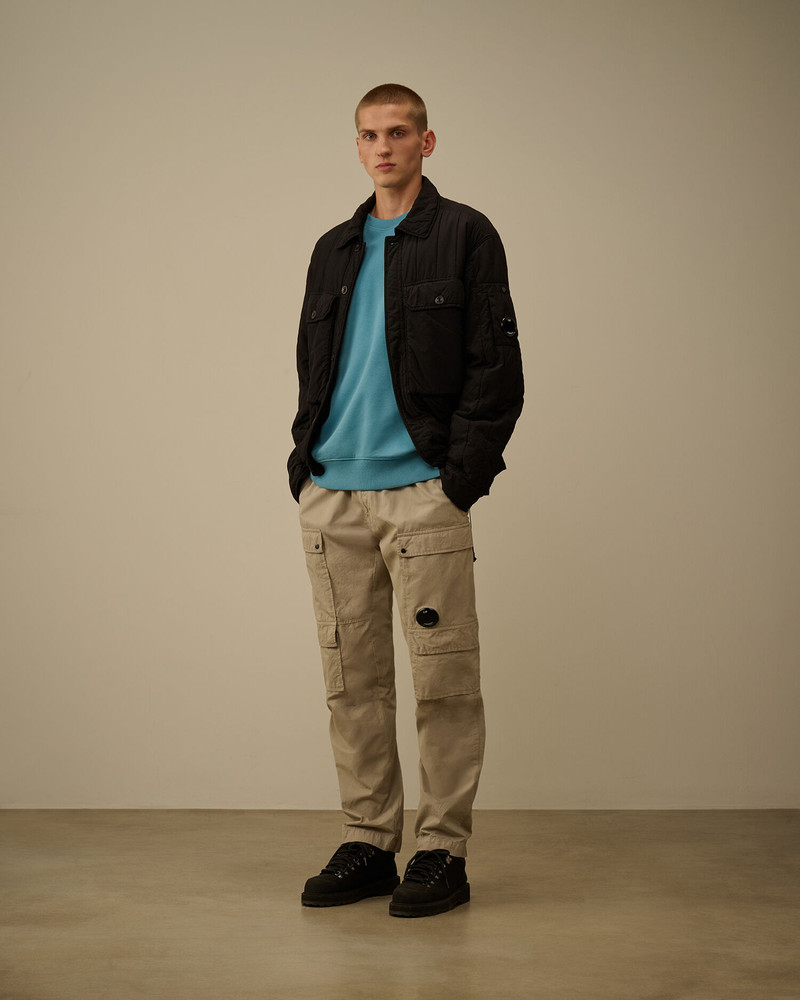 C.P. Company Diagonal Raised Fleece Crewneck Lens Sweatshirt outlook