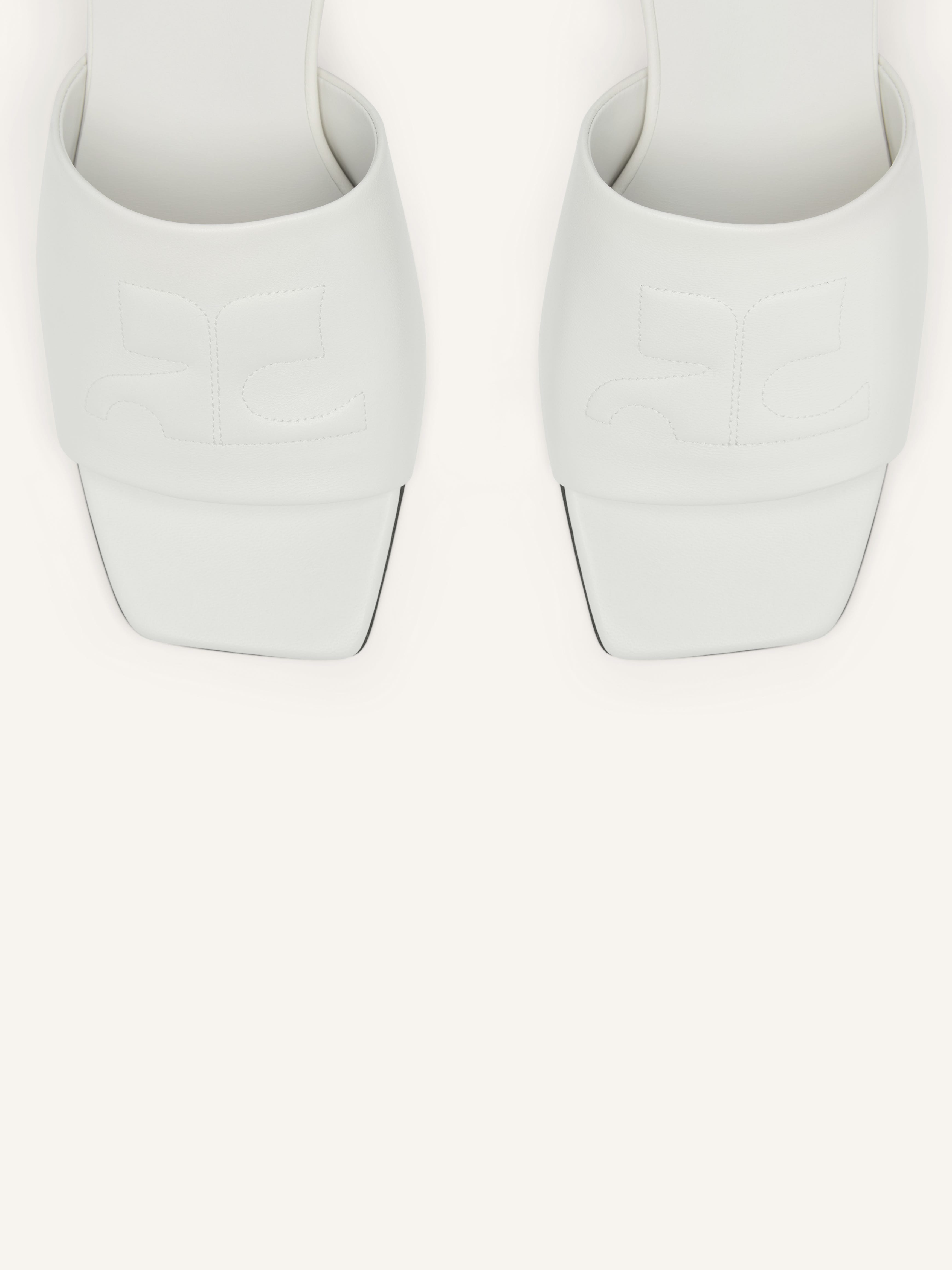SHADOW LEATHER HEELED MULES - 4