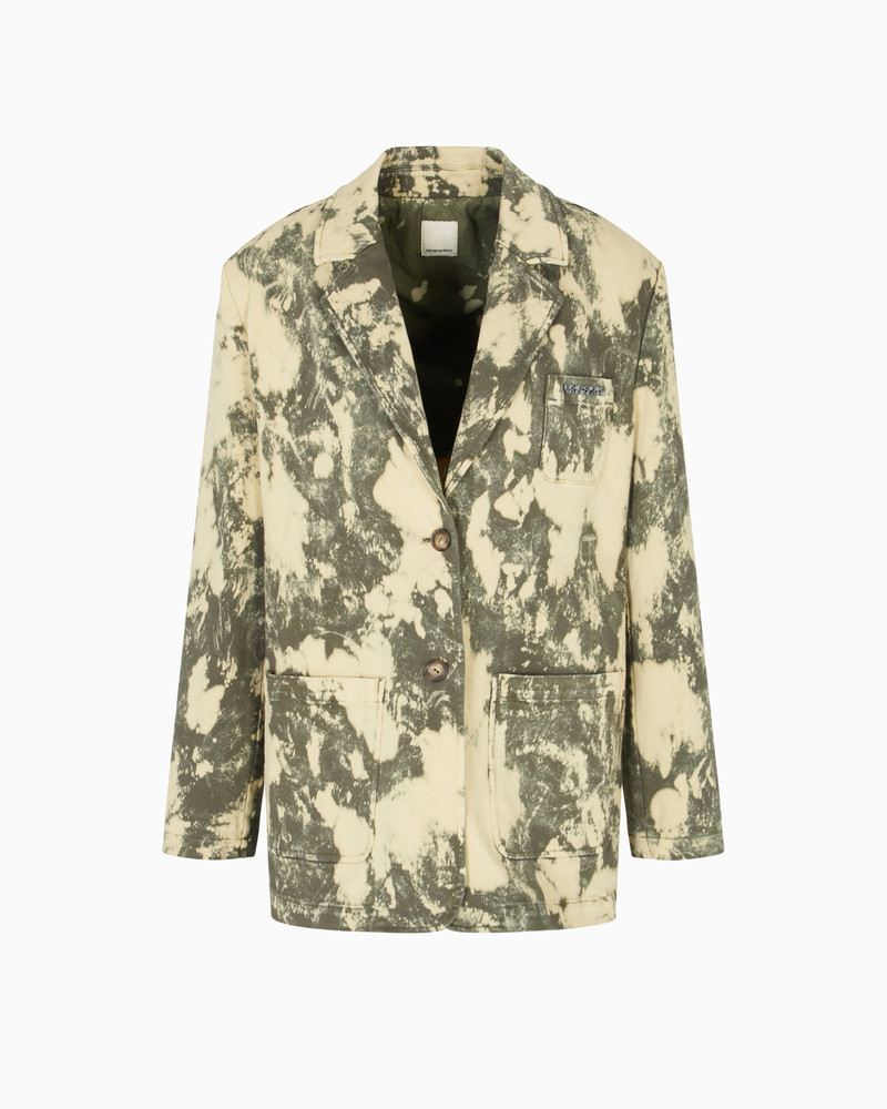 NEW YORK CAPSULE COLLECTION SINGLE-BREASTED TIE-DYE EFFECT GARMENT-DYED DRILL BLAZER 1