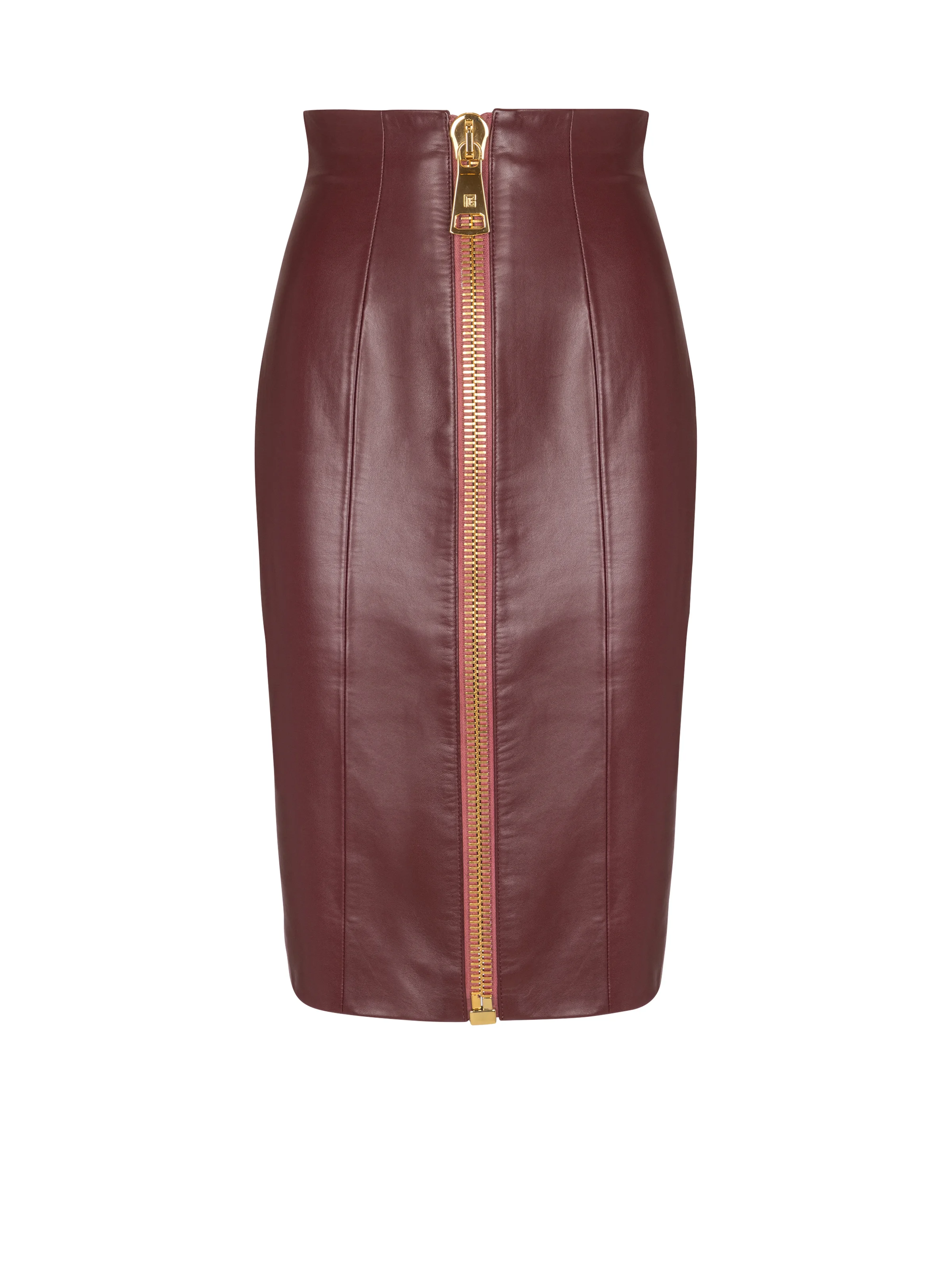 Lambskin leather pencil skirt - 1