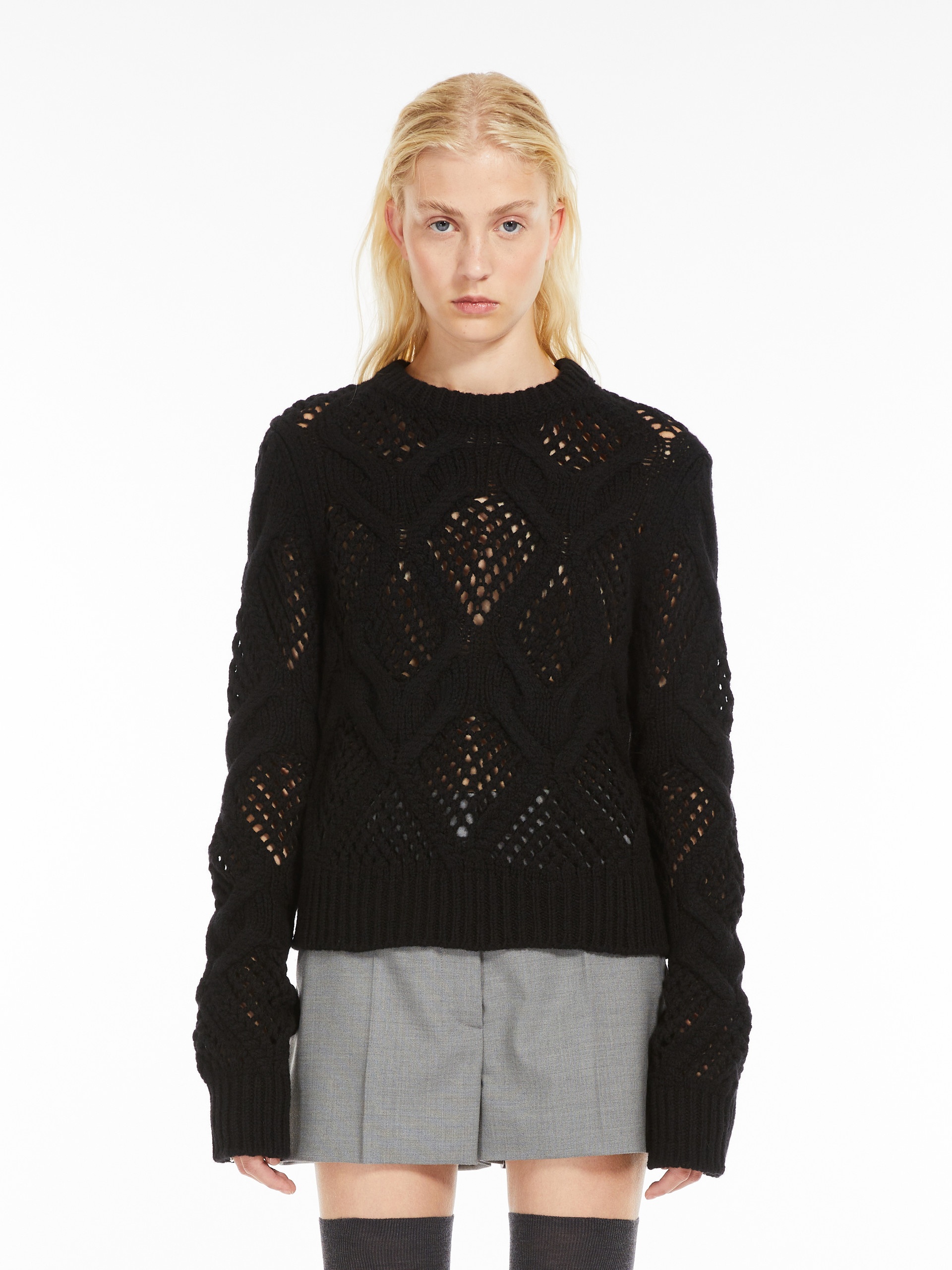 NARVEL Diamond-knit crew-neck sweater - 3