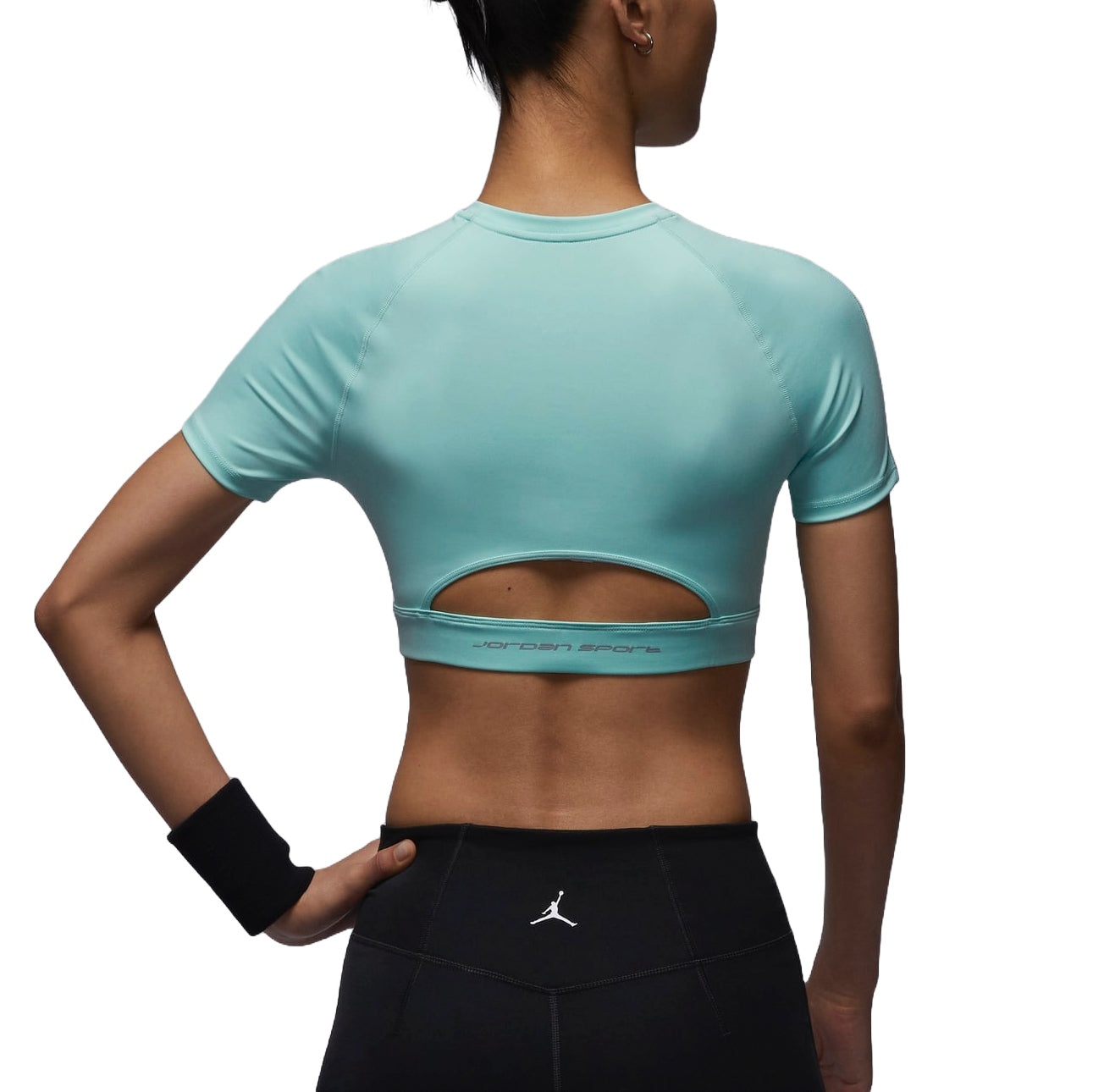 (WMNS) Air Jordan Sport Bodycon Performance T-shirt Asia Sizing 'Turquoise' FV6928-368 - 2
