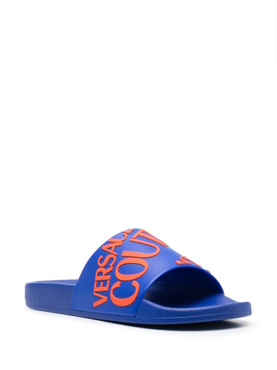 VERSACE JEANS COUTURE logo-print pool sliders outlook