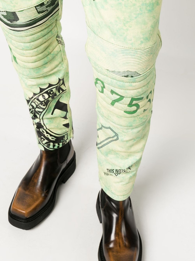 leather straight-leg trousers 5