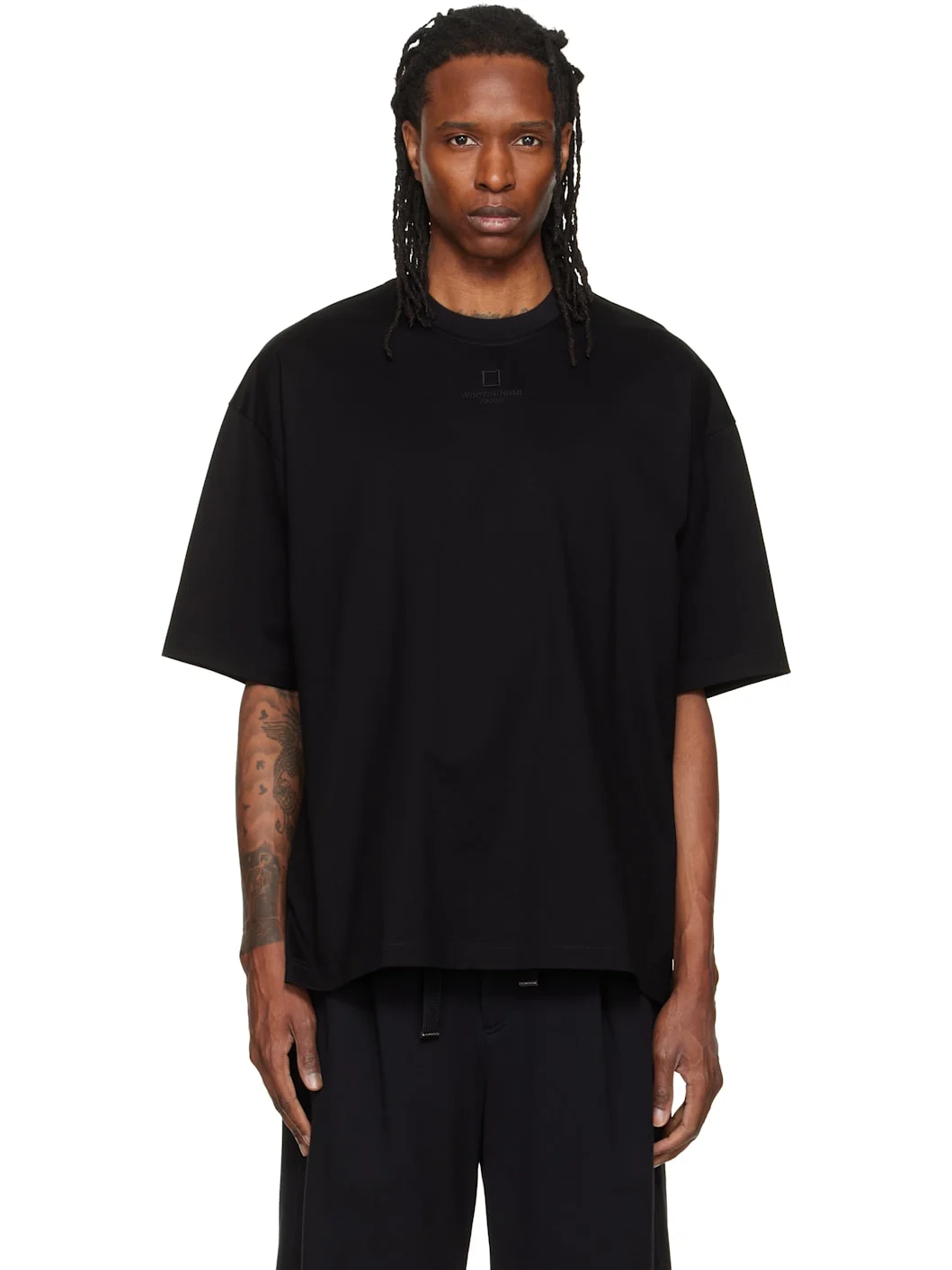 Black Oversized Cotton T-shirt - 1
