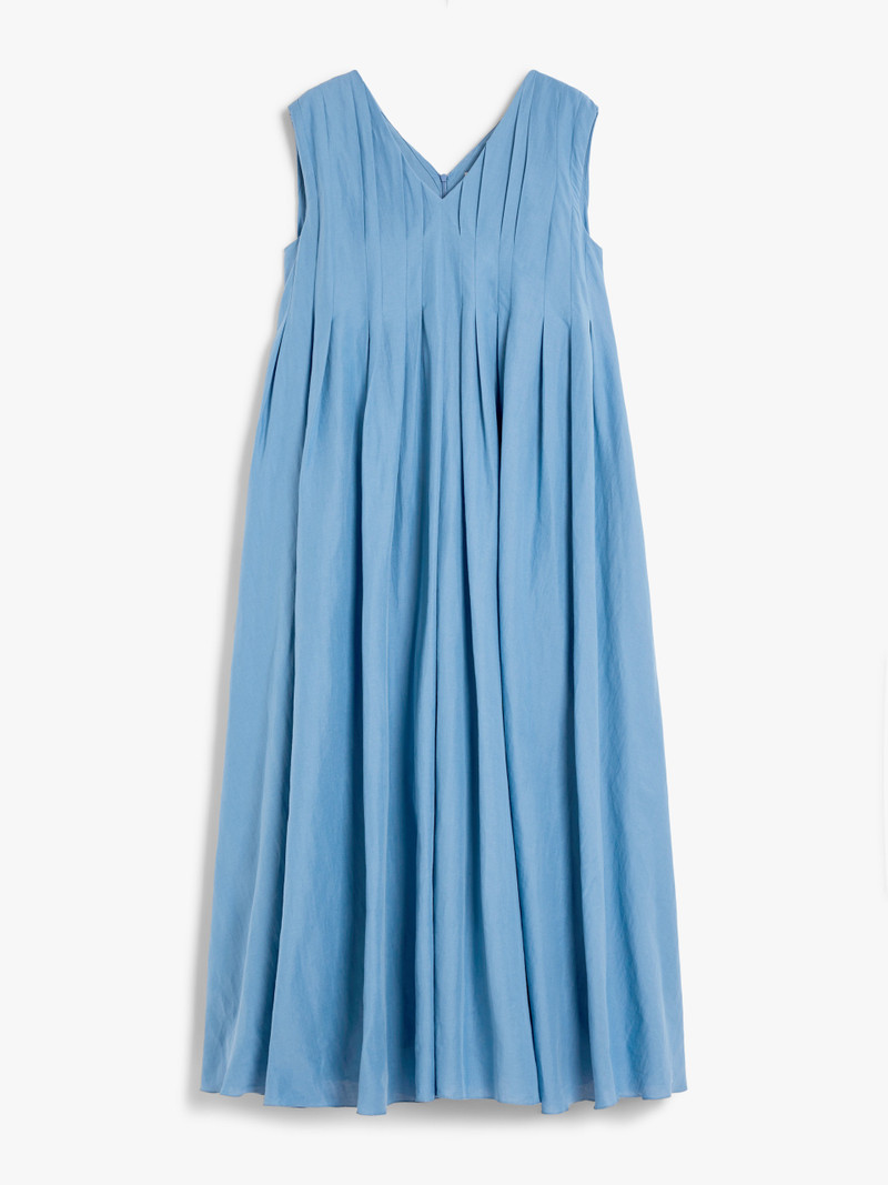 PIEGA Pleated cotton and ramie dress - 1