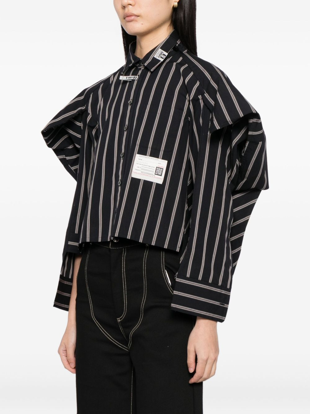 asymmetric striped shirt - 3