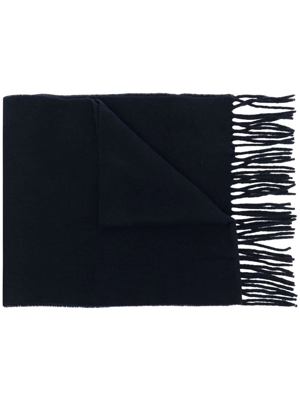 embroidered-logo frayed-edge scarf - 1