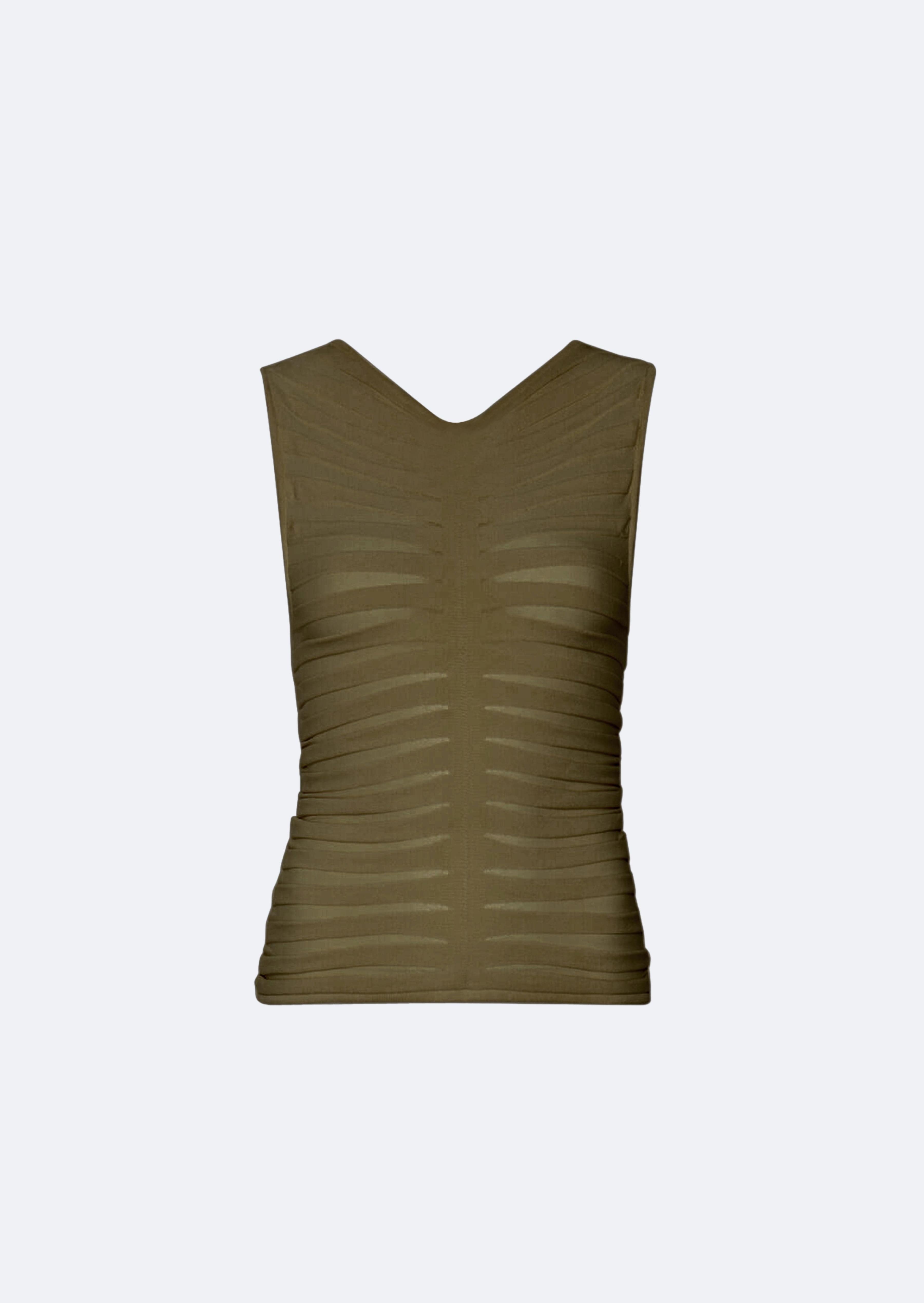 Viscose Wide Ribbed Tank Top - 1