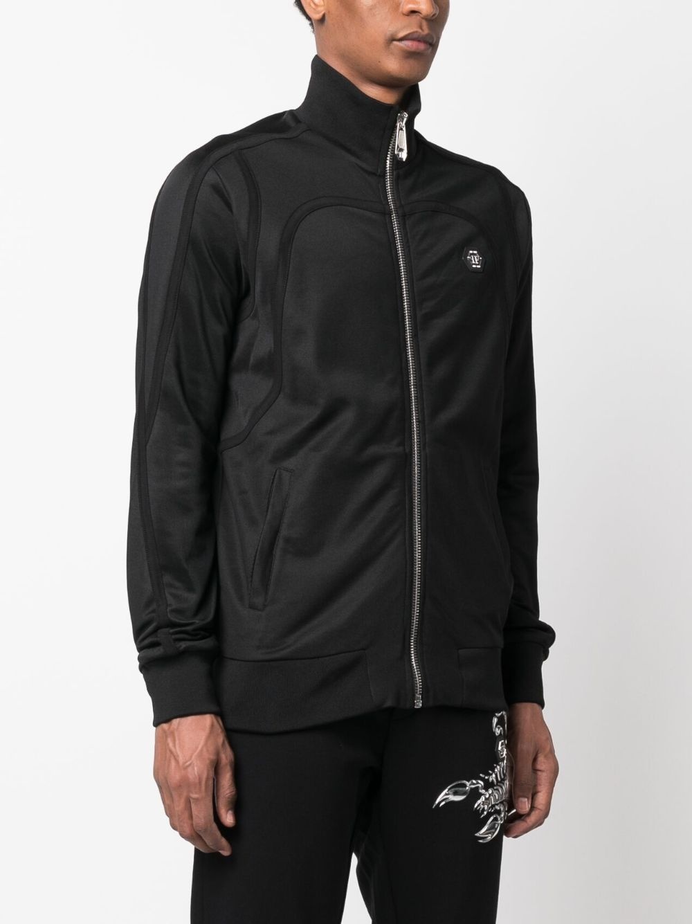 appliqué-detail bomber jacket - 3