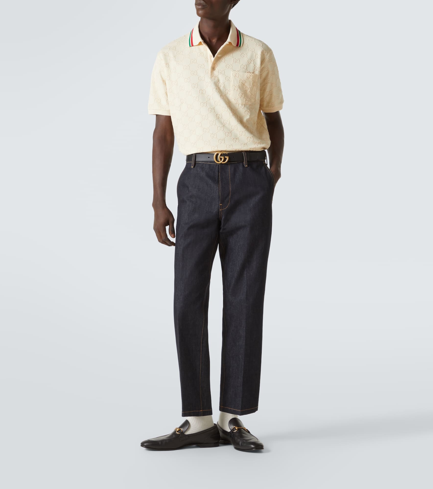 GG embroidered polo top - 2