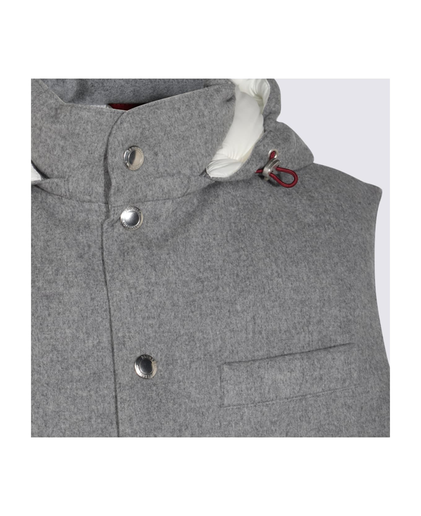 Grey Wool Down Jacket - 3